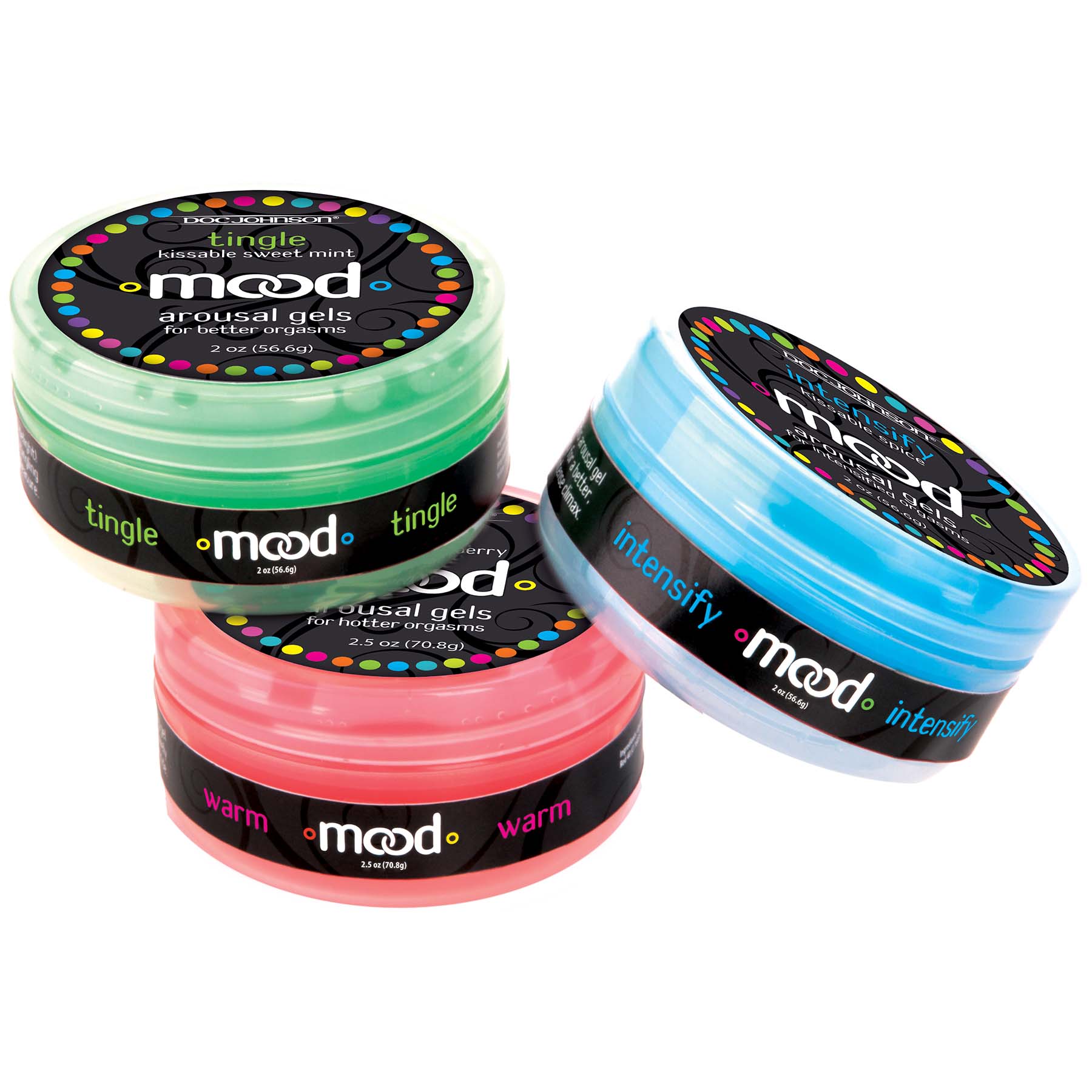 Doc Johnson - Mood Arousal Gels - Warm, Tingle, Intensify Bulk - Lubricants, Creams & Glides