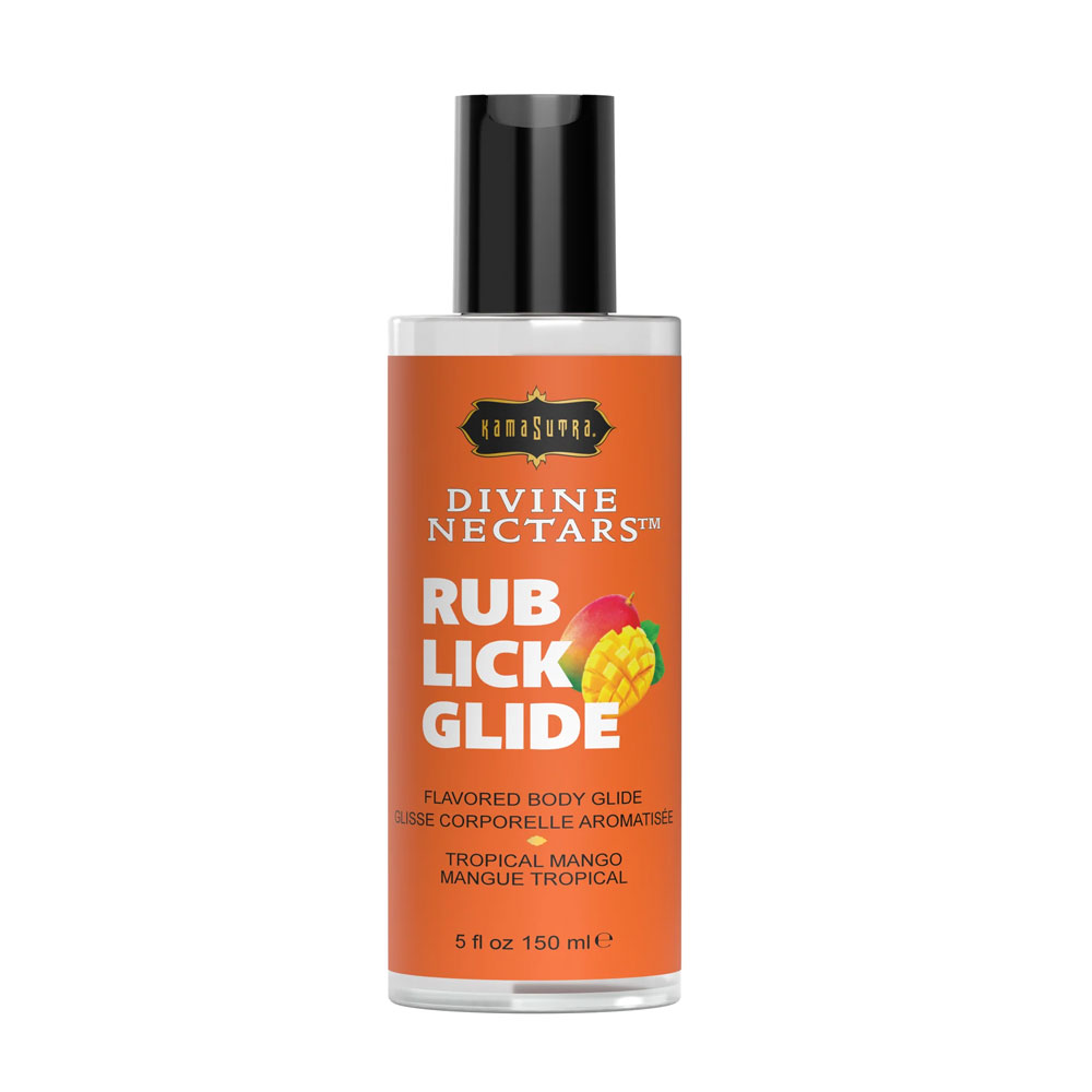 Kama Sutra - Divine Nectars Flavored Body Glide - Tropical Mango - 5 Fl Oz. 150ml - Lubricants, Creams & Glides