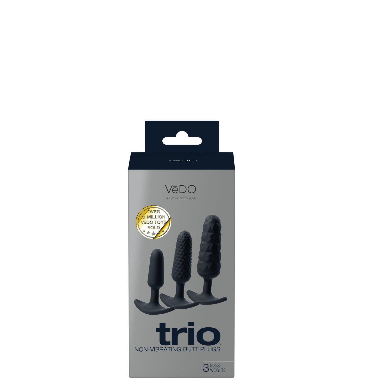 VeDO - Trio Non-Vibrating Butt Plug Set - Blue - Anal Toys & Stimulators