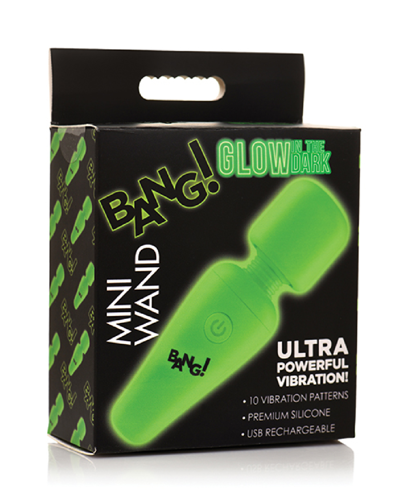 XR Brands - Glow in the Dark Mini Wand - Green - Massagers