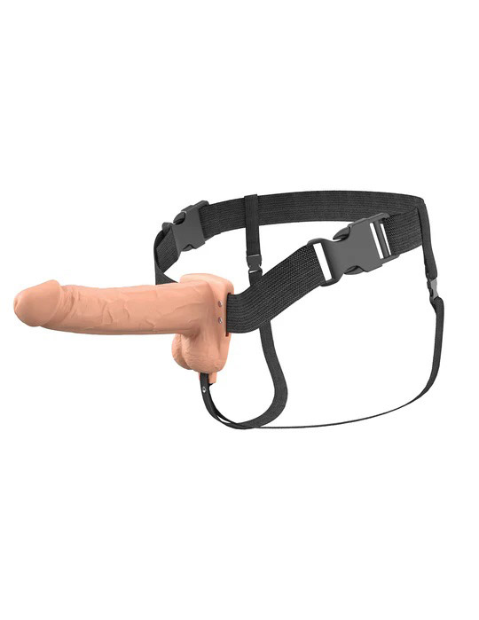 Pipedream - Fantasy X-Tensions Elite 7" Vibrating Hollow Silicone Strap-on - Light - Harnesses & Strap-Ons