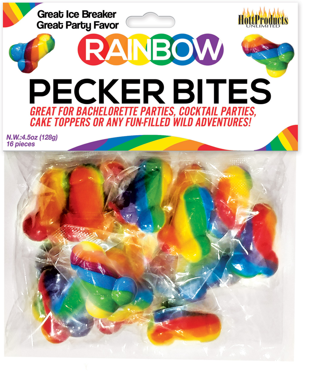 Hott Products - Rainbow Pecker Bites - Edible