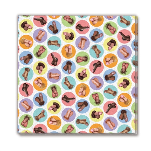 Little Genie - Mini Penis Napkins 8 Pack - Bachelor & Bachelorette Items