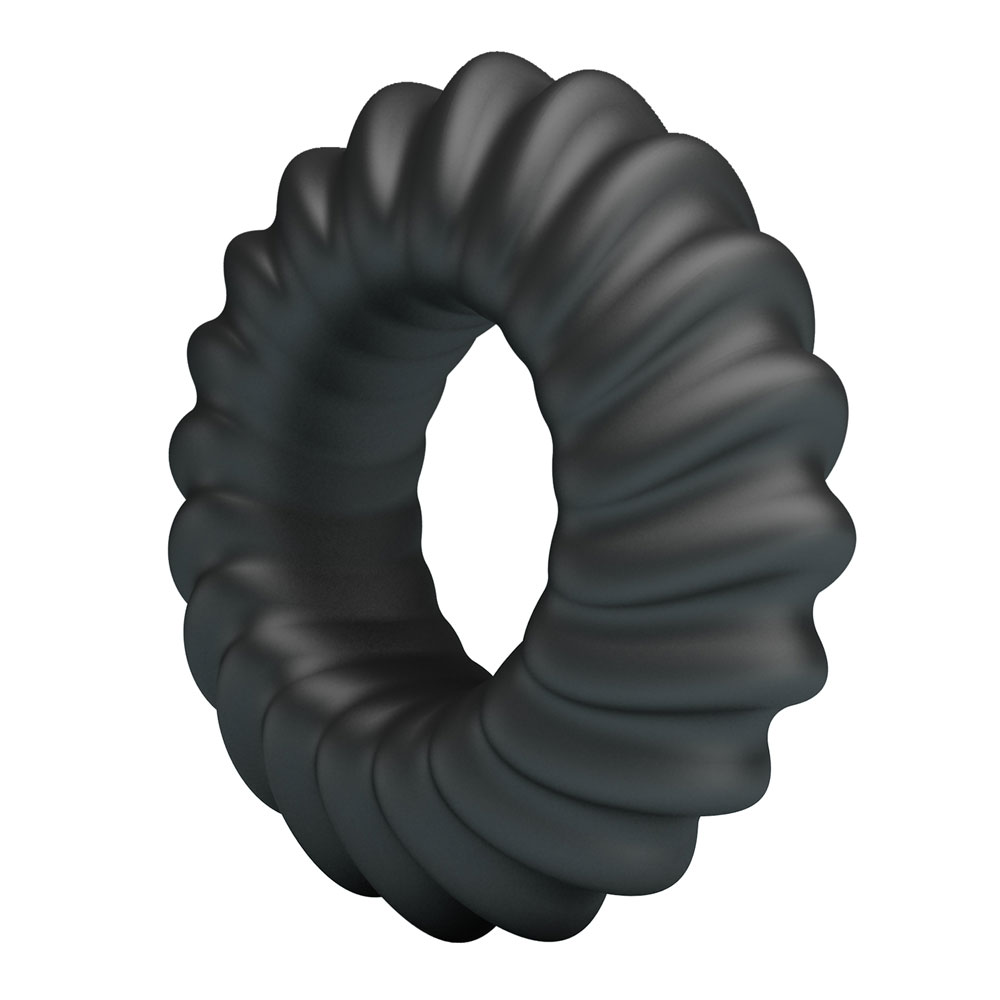 Pretty Love - Fitz - Cockring Super Soft Silicone - Black - Cockrings