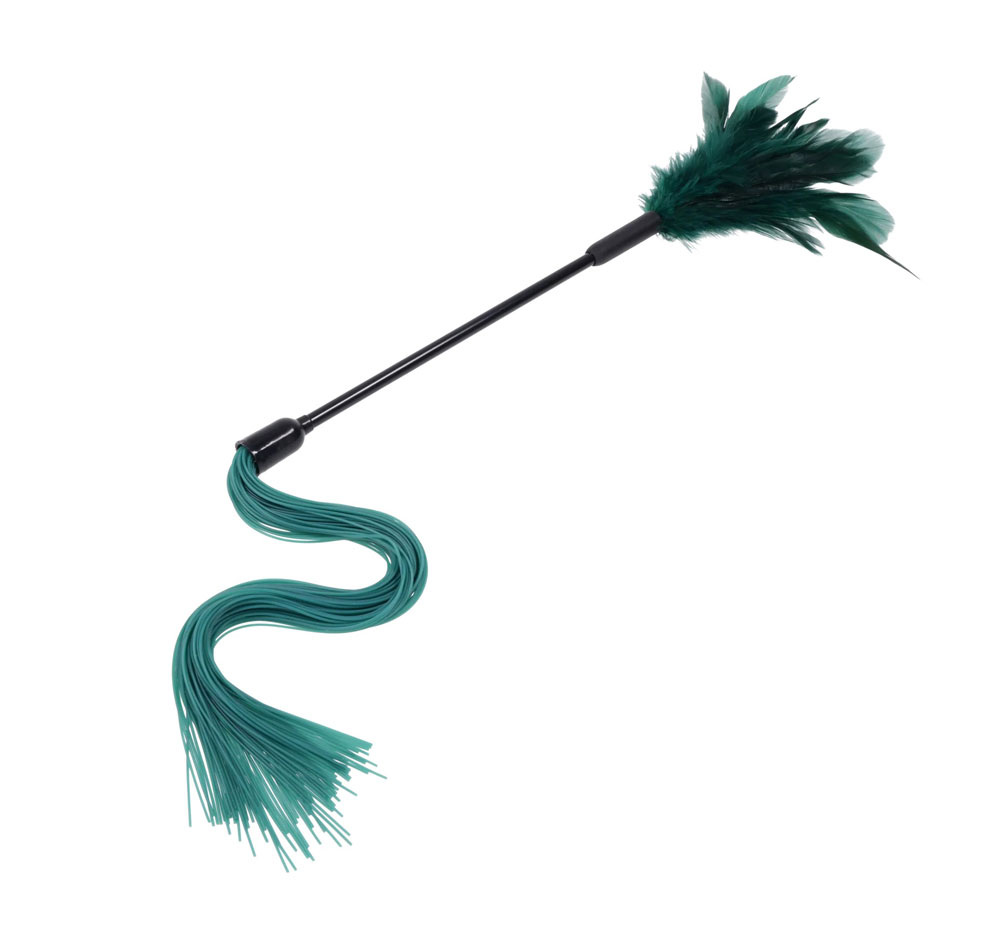 Sportsheets - Indica Feather Tickler - Green - Bondage & Fetish Toys