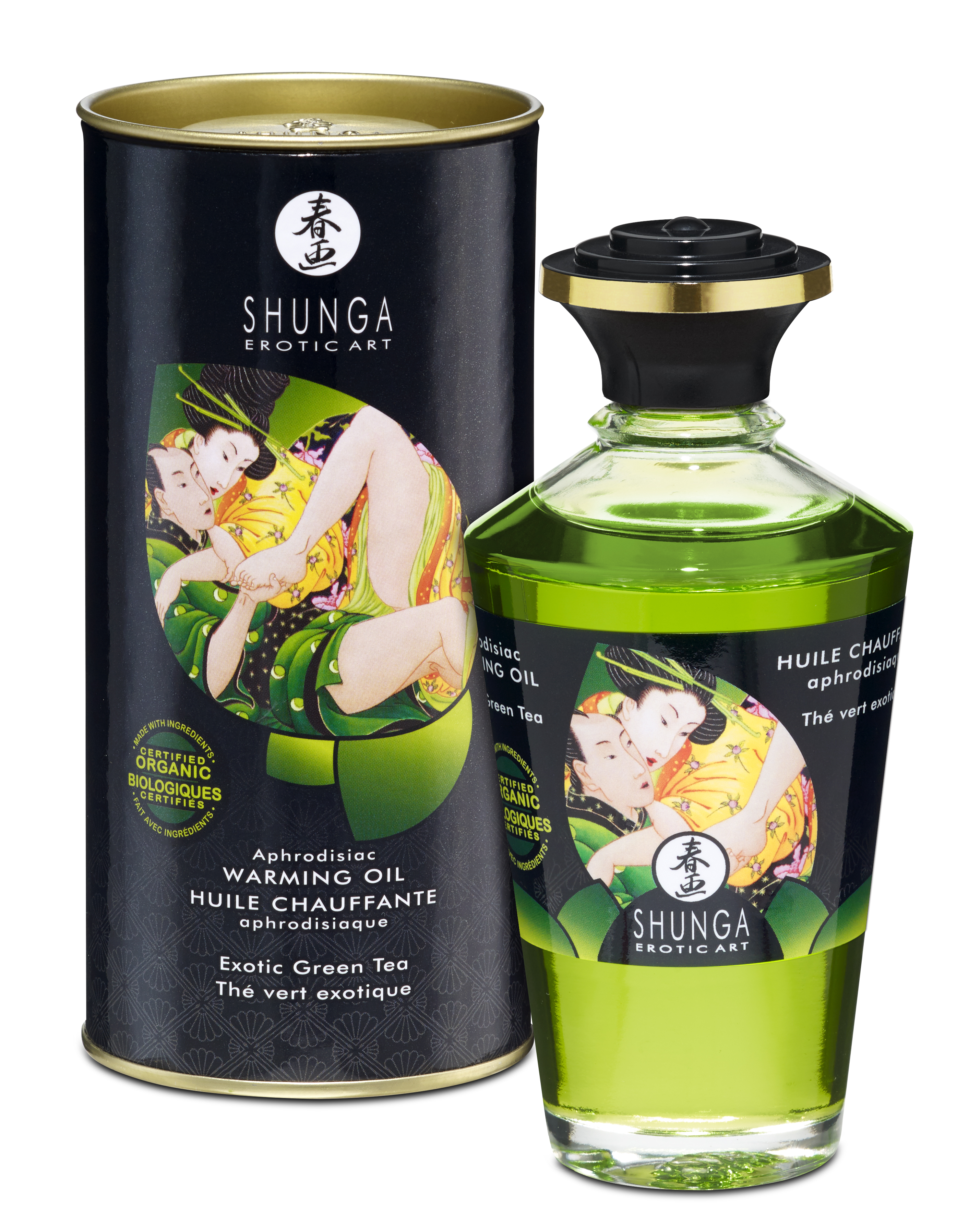 Shunga - Aphrodisiac Organica Warming Oil - Exotic Green Tea - Bath & Body
