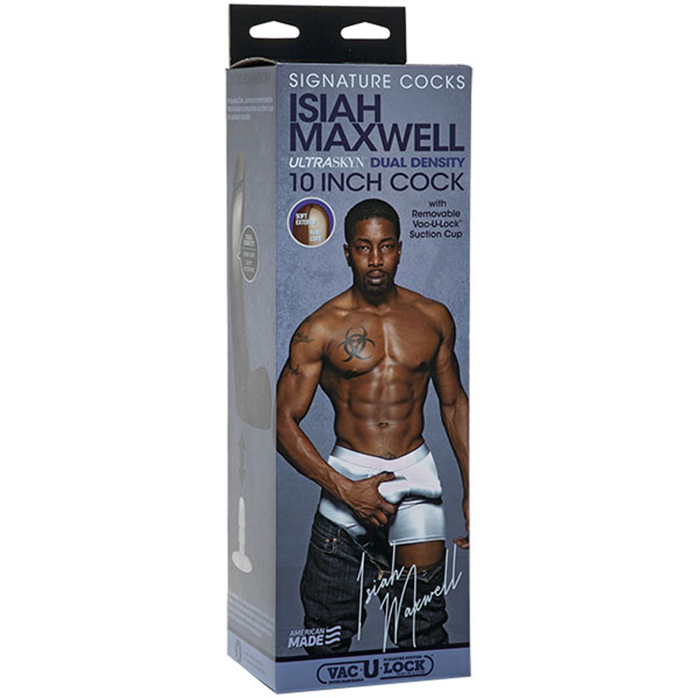 Doc Johnson - Signature Cocks Isiah Maxwell 10 Inch ULTRASKYN Cock Chocolate - Dildos - TPE/TPR/Elastomers
