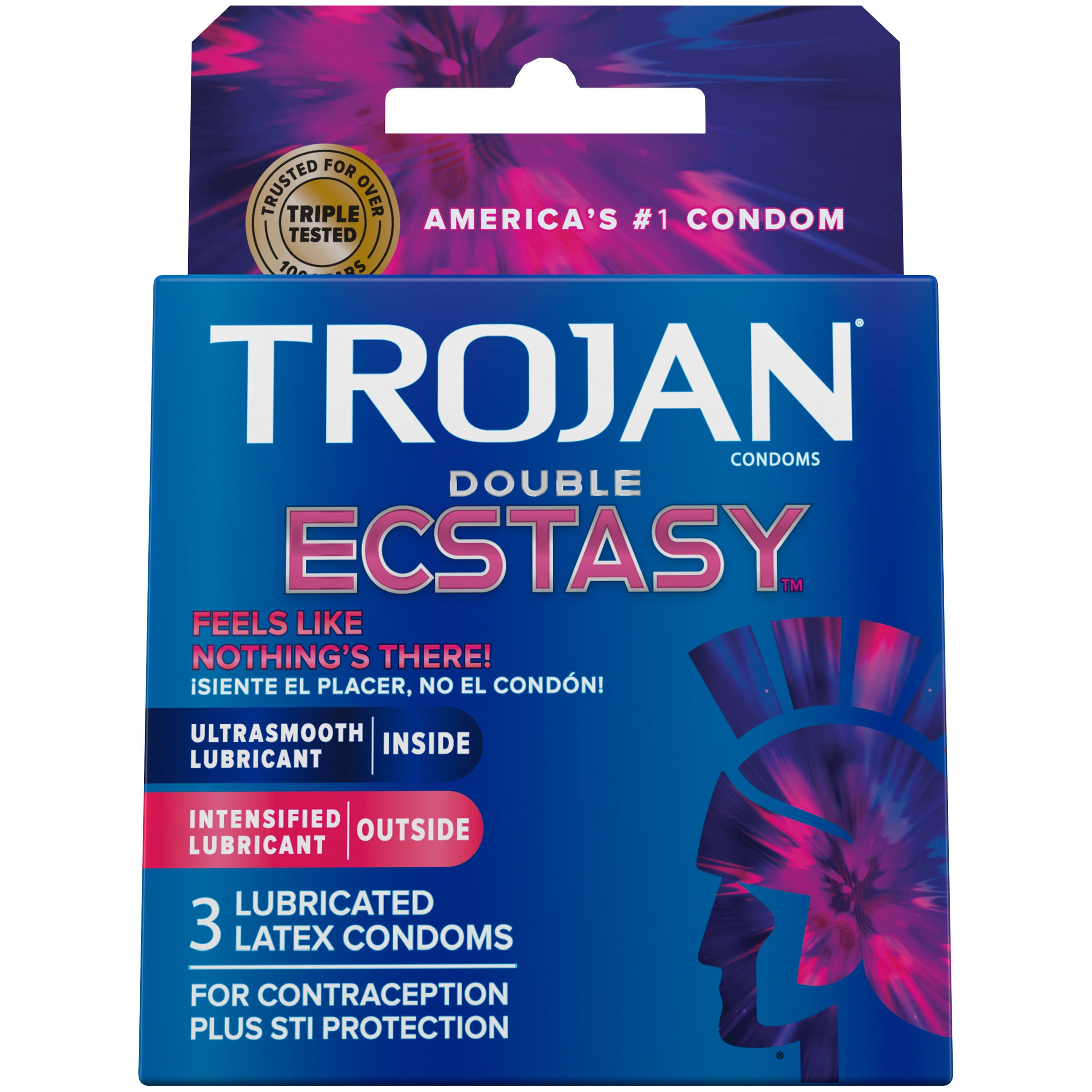 Paradise Marketing - Trojan Double Ecstasy - 3 Pack - Condoms