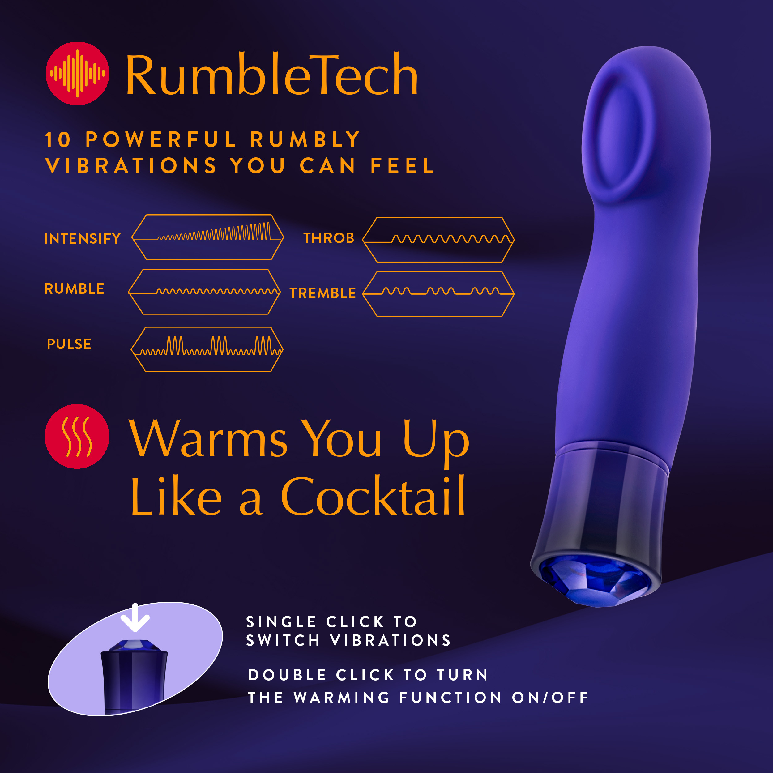 Blush - Oh My Gem Mystery Sapphire - Vibrators - Silicone