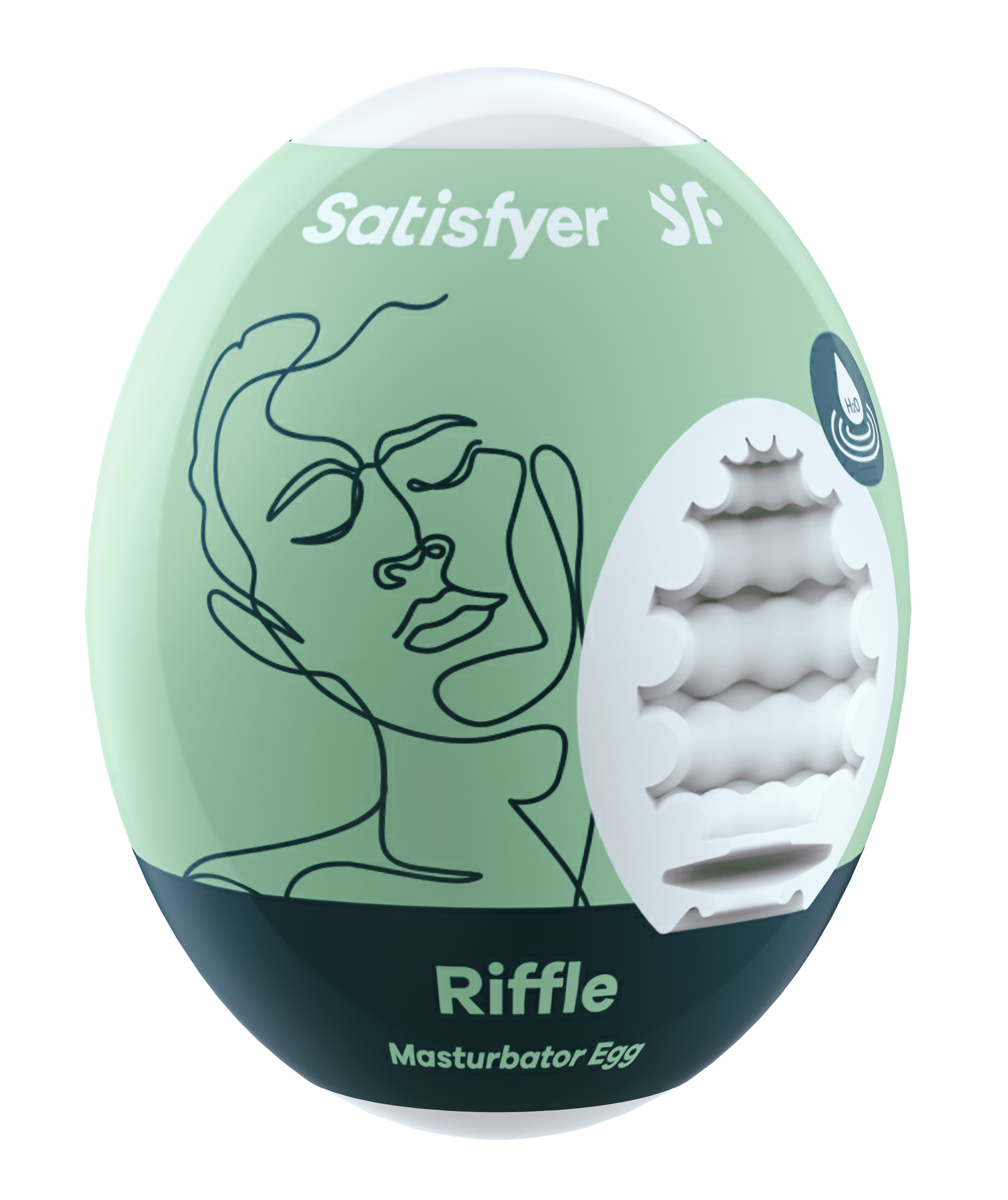 Satisfyer - Satisfyer Masturbator Egg - Riffle - Light Green - Masturbation Aids for Males