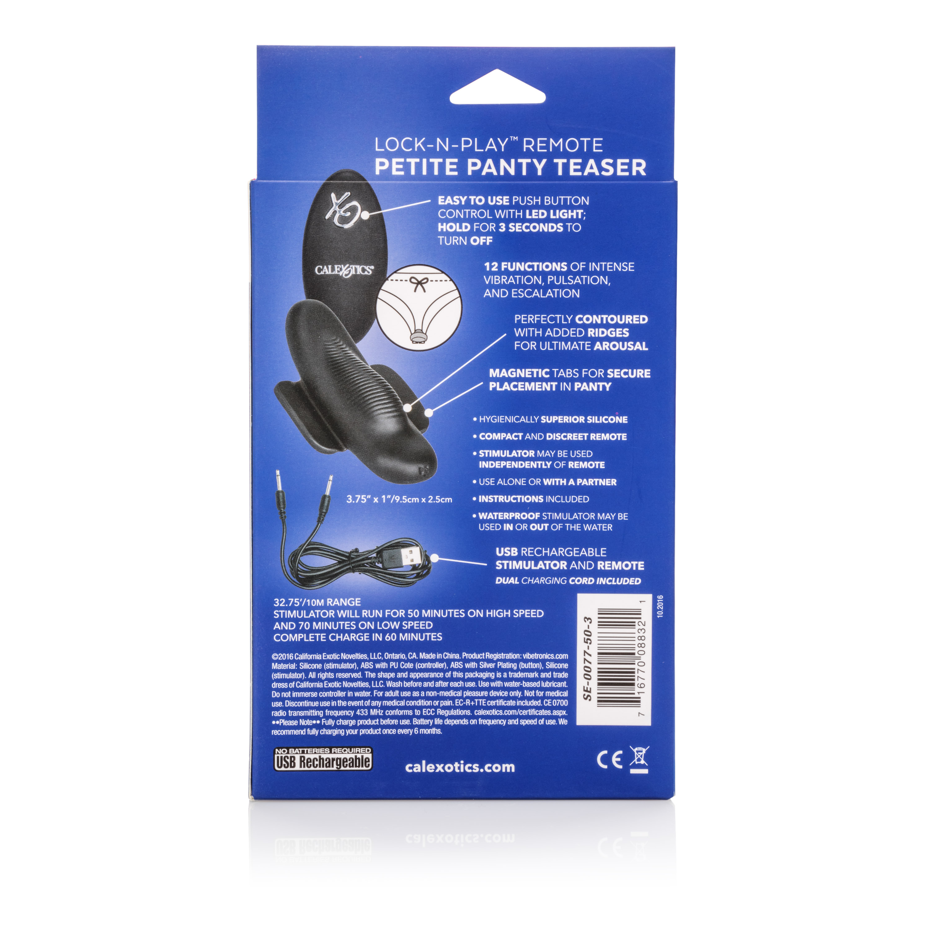 CalExotics - Lock-N-Play Remote Petite Panty Teaser - Eco-Friendly