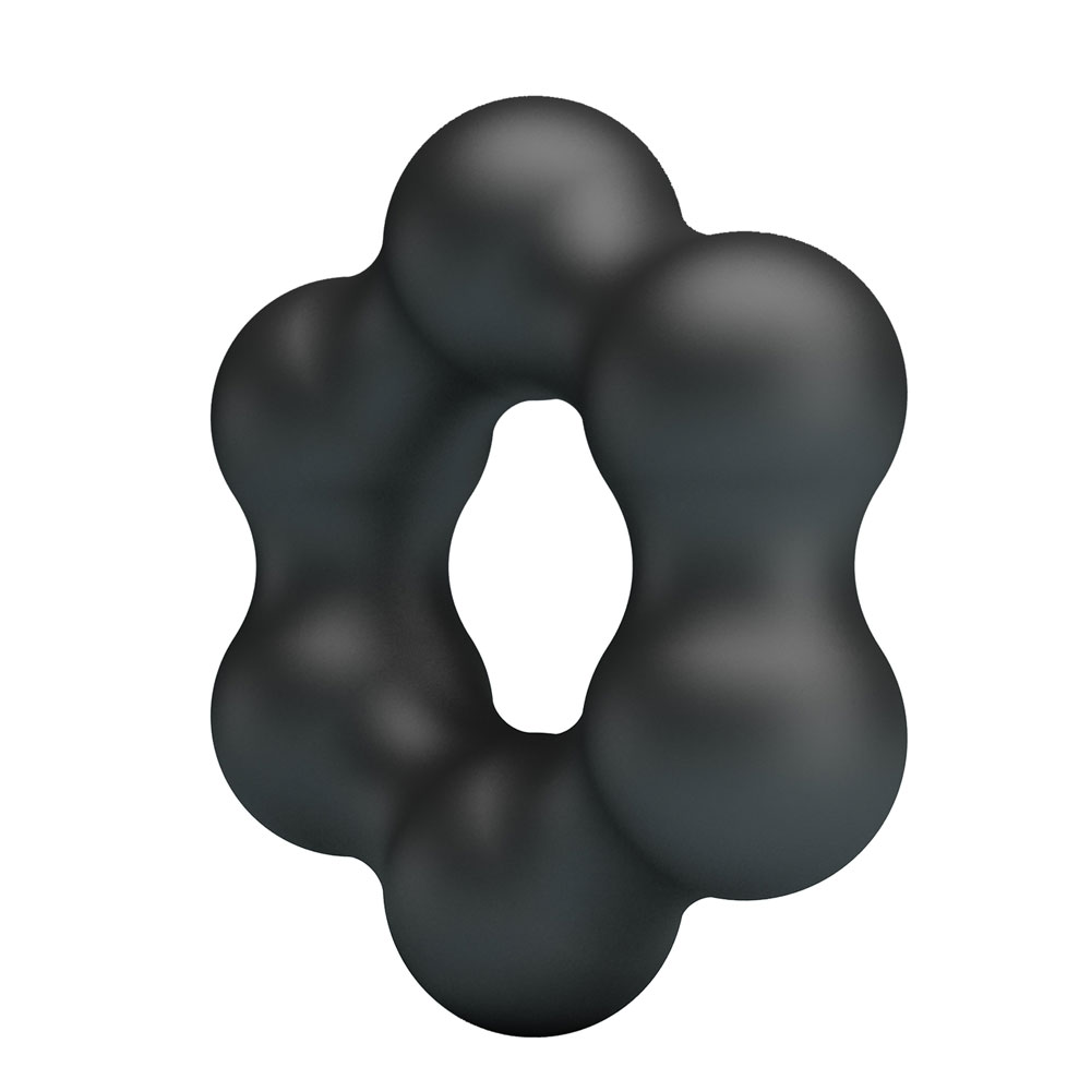 Pretty Love - Clauzell - Cockring Super Soft Silicone - Black - Cockrings