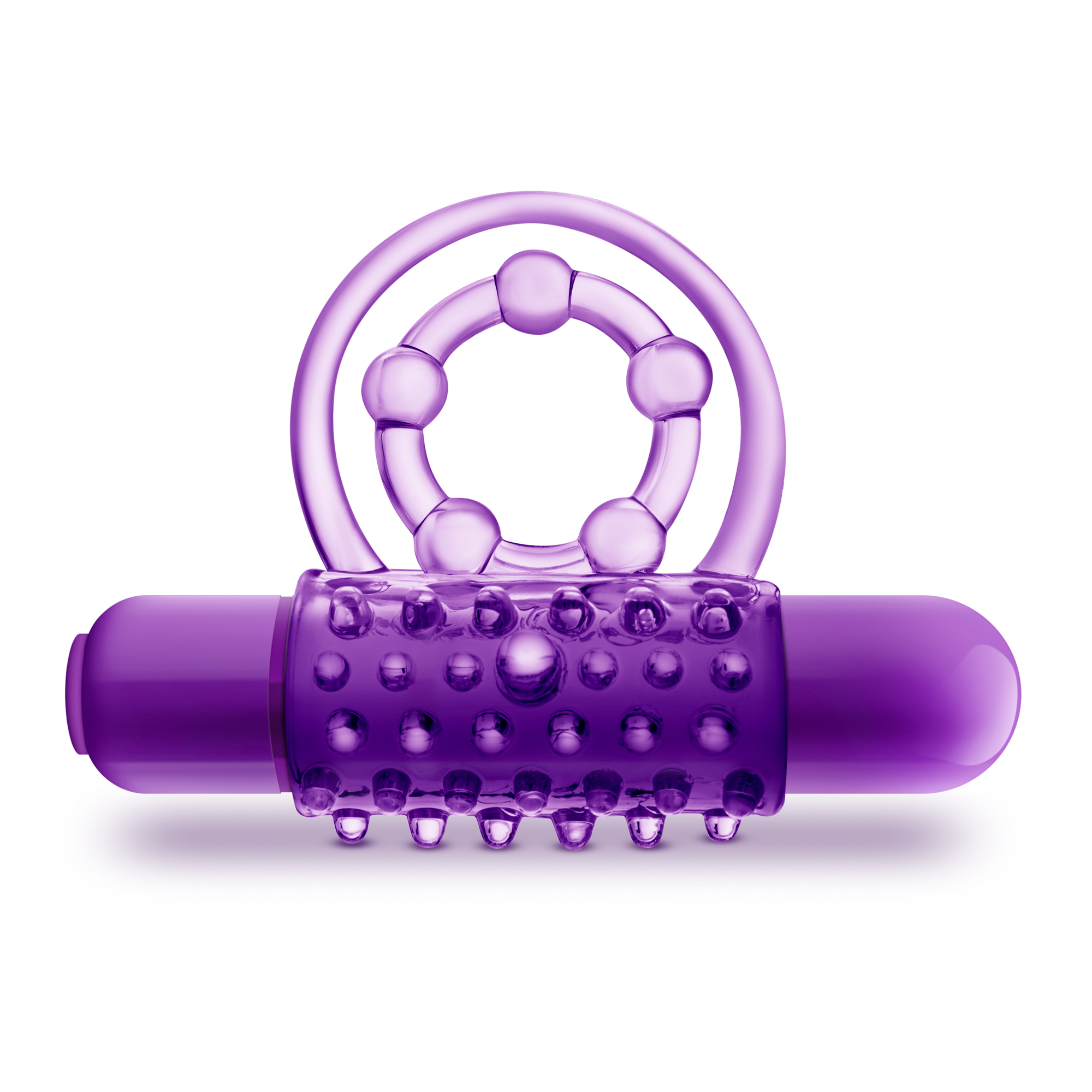 Blush - Play With Me - the Player - Vibrating Double Strap Ring - Purple - Cockrings