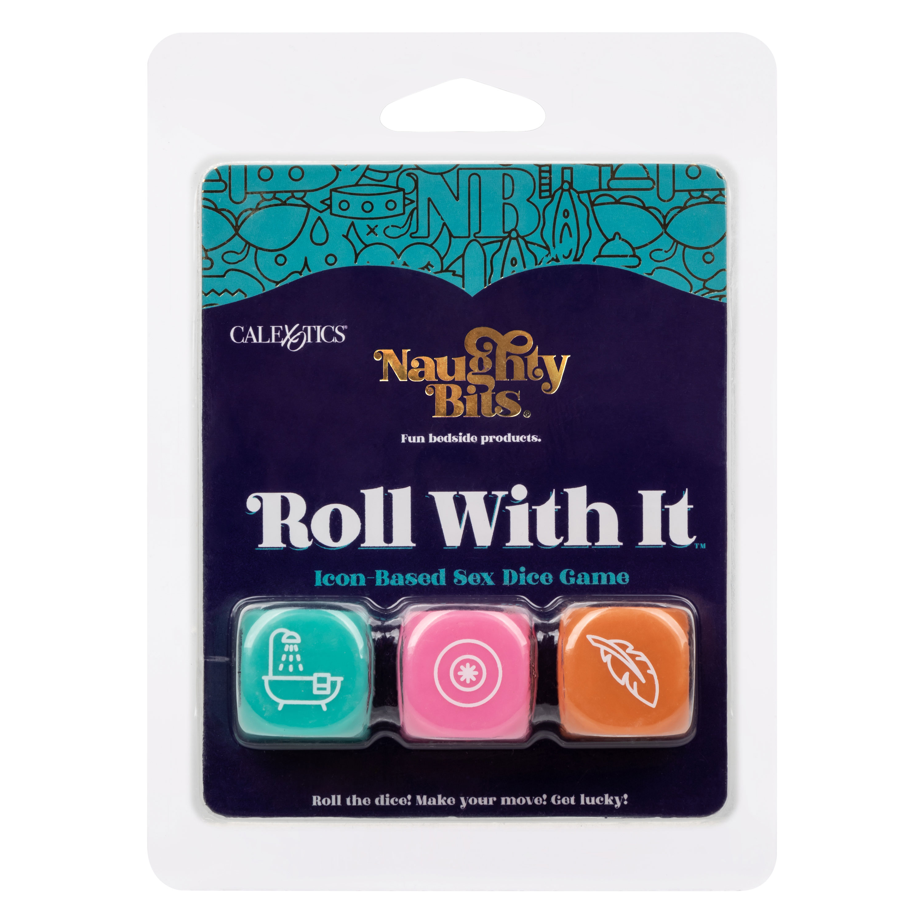 CalExotics - Naughty Bits Roll With It Icon - Based Sex Dice Game - Novelties & Games