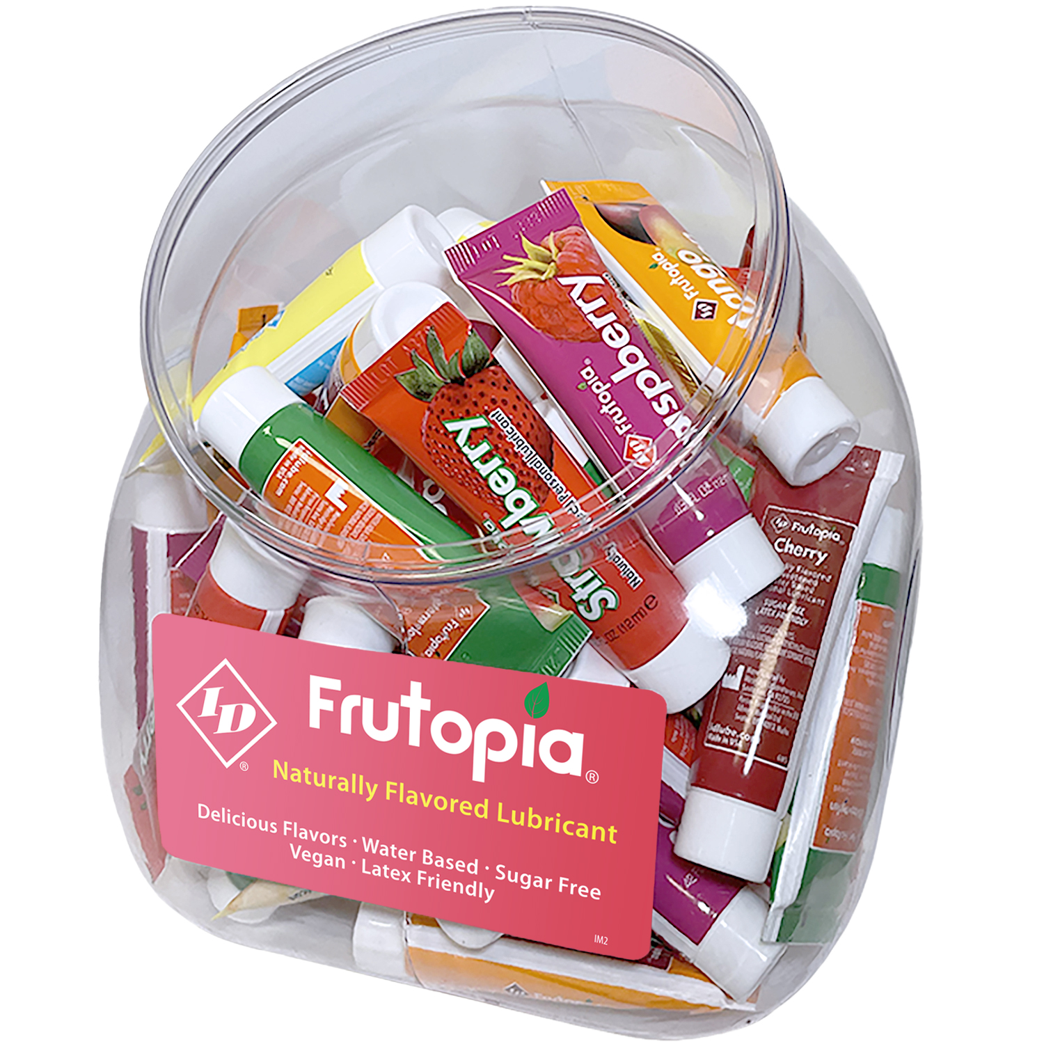 I.D. Lubricants - Frutopia 12ml Assorted Tubes Jar - Displays-Bowls & Wall Displays