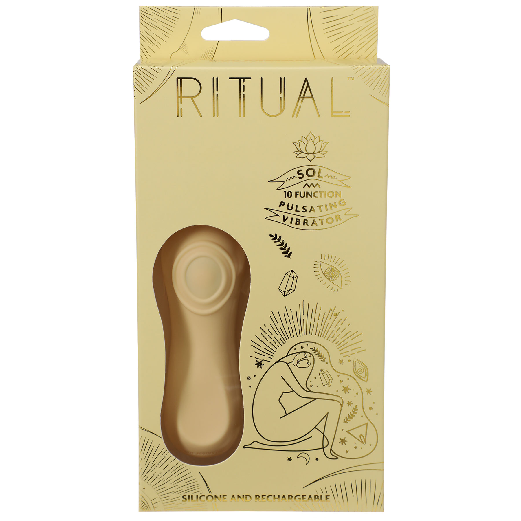 Doc Johnson - RITUAL Sol Rechargeable Silicone Pulsating Vibrator Yellow - Vibrators - Silicone
