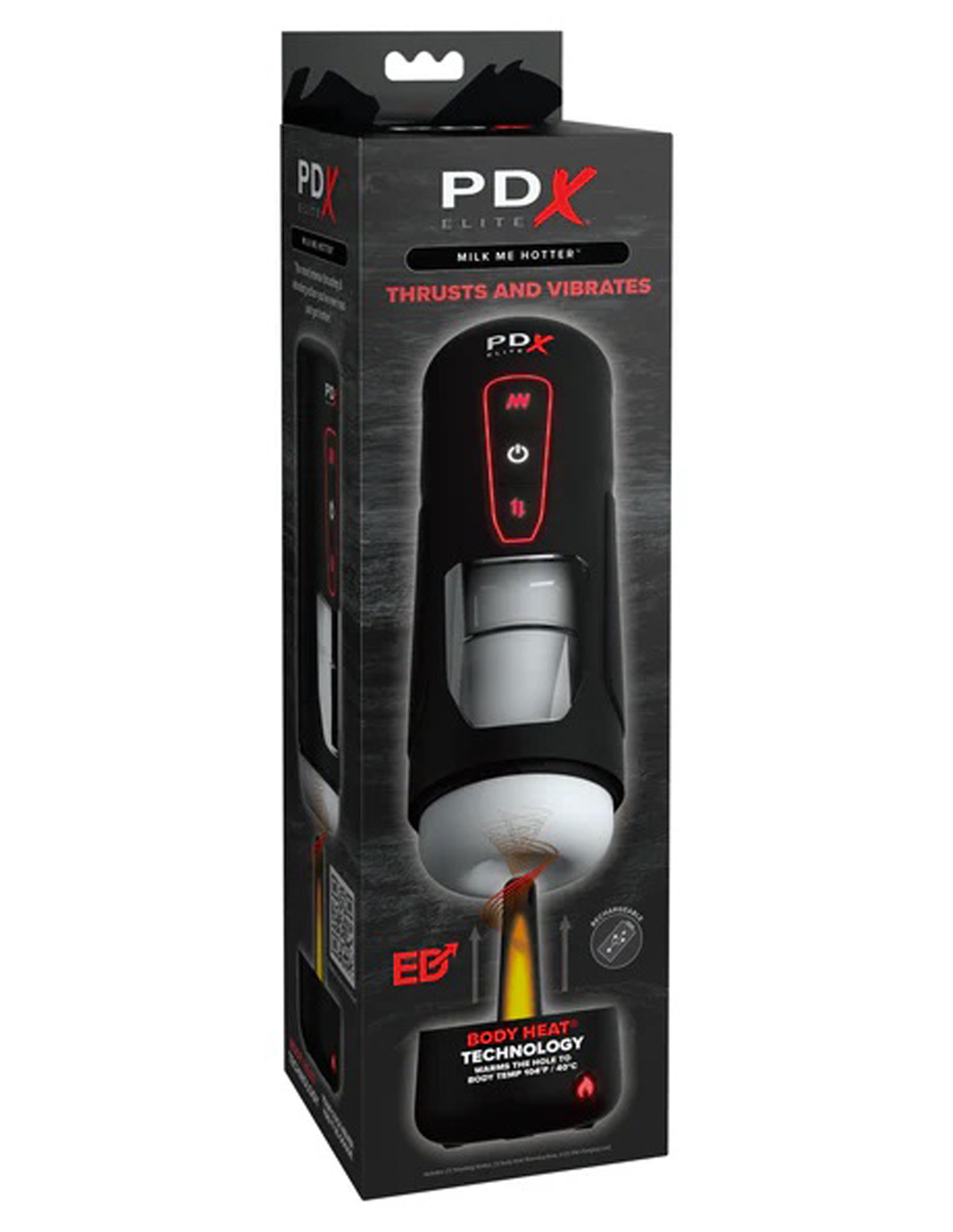 Pipedream - Pdx Elite Milk Me Hotter - Black - Masturbation Aids for Males - TPE/TPR/Elastomers