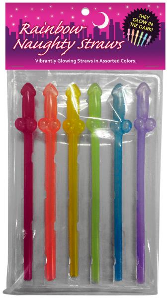 Kheper Games - Rainbow Naughty Straws - Bachelor & Bachelorette Items