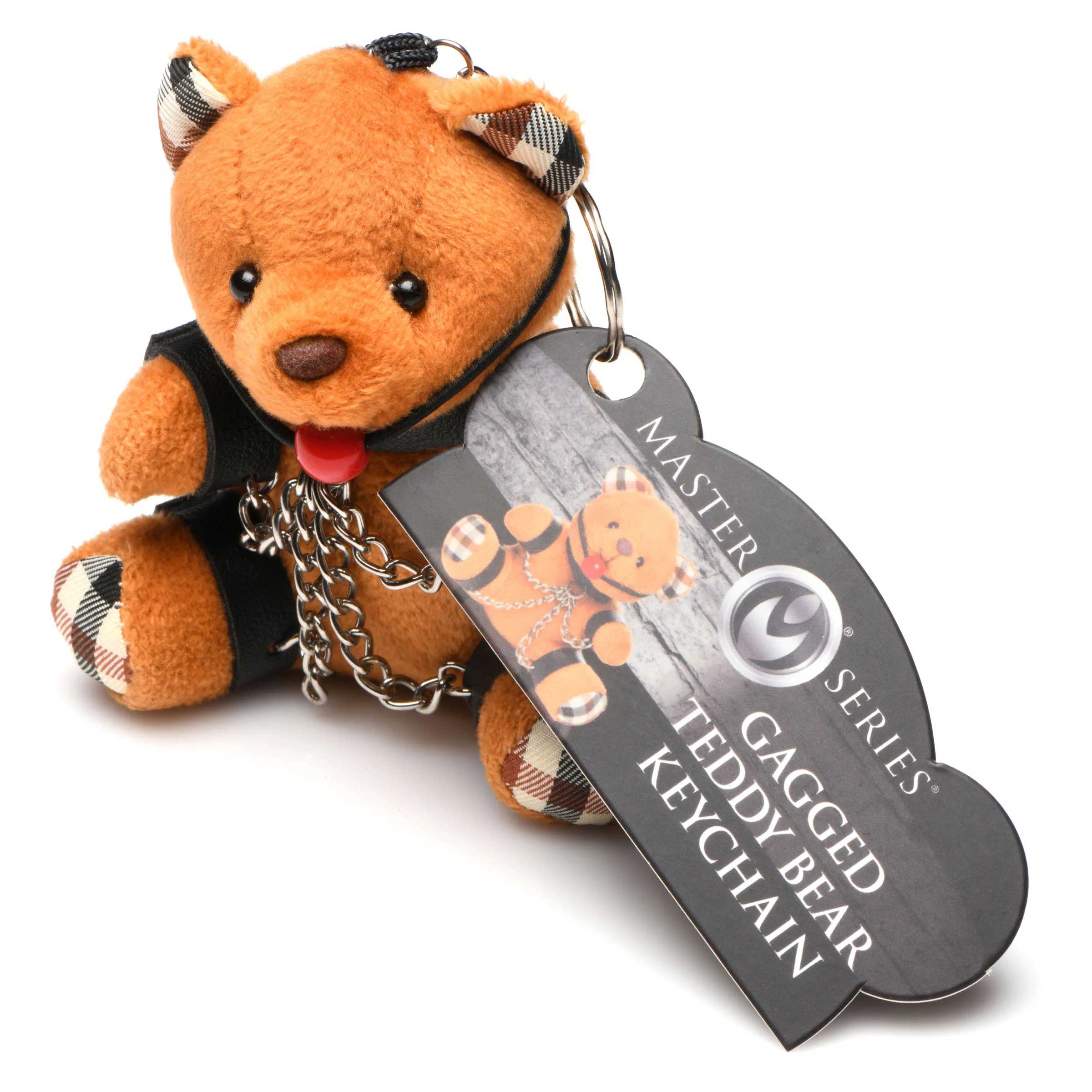 XR Brands - Gagged Teddy Bear Keychain - Bachelor & Bachelorette Items