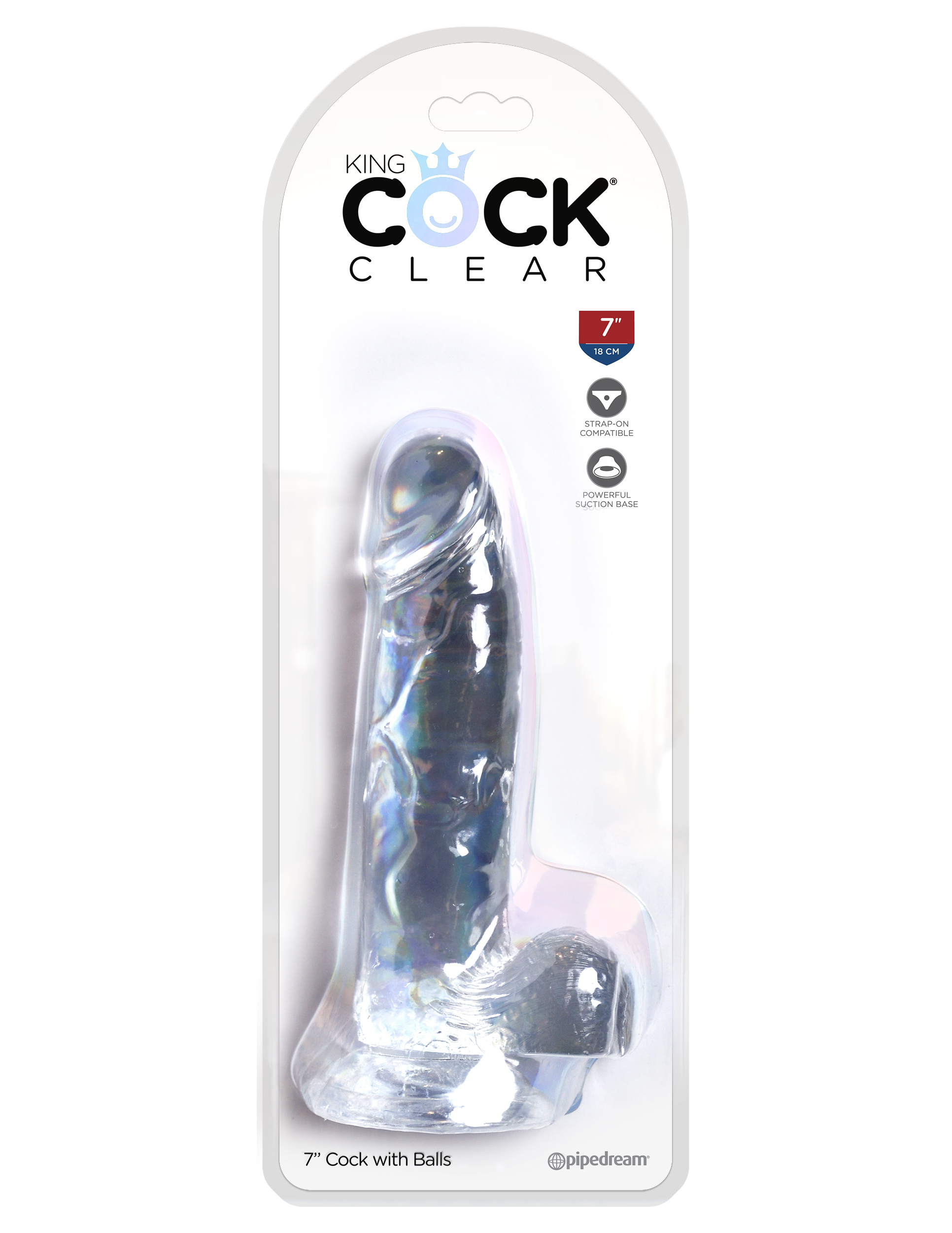 Pipedream - King Cock Clear 7 Inch Cock With Balls - Dildos