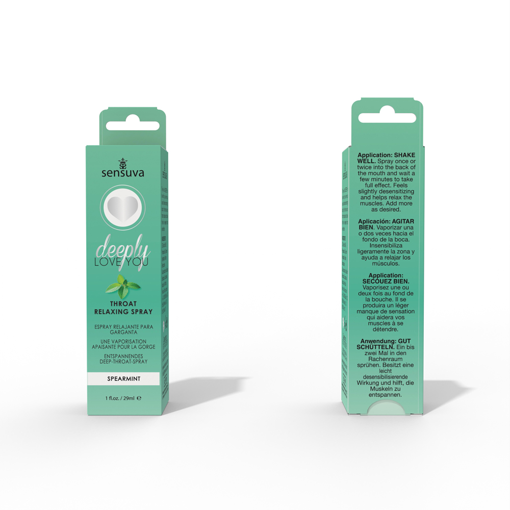 Sensuva - Deeply Love You Throat Relaxing Spray - Spearmint - 1 Fl. Oz. - Lubricants, Creams & Glides