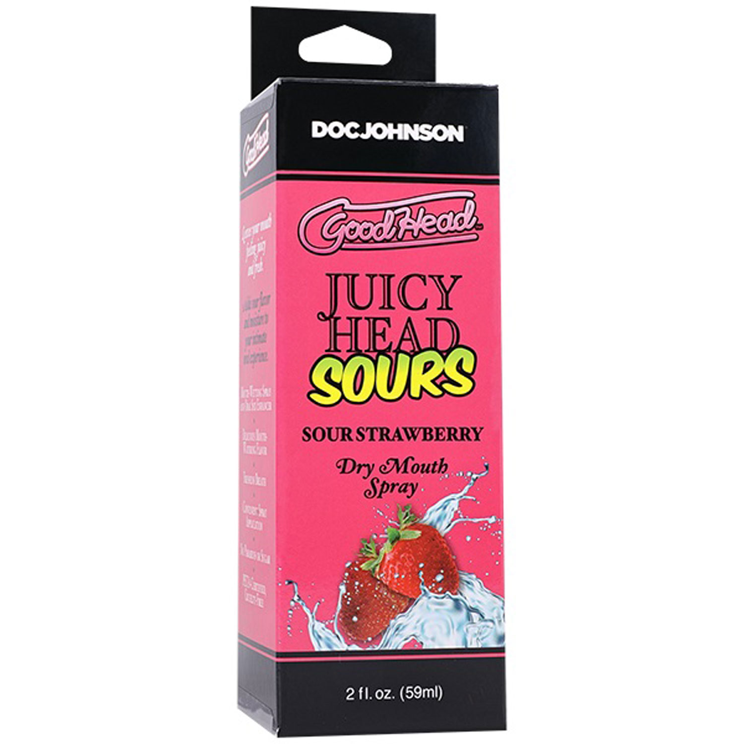 Doc Johnson - Goodhead Juicy Head Dry Mouth Spray Sour Strawberry 2 Fl Oz - Lubricants, Creams & Glides - Liquid