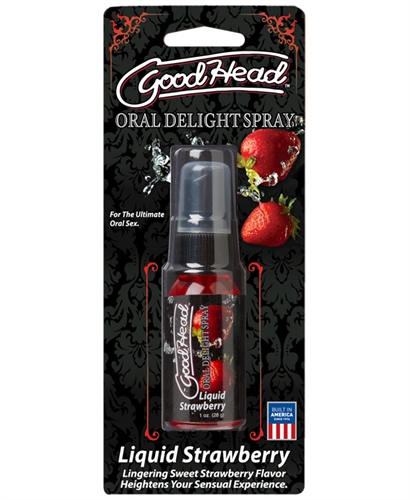 Doc Johnson - GoodHead - Oral Delight Spray - Liquid Strawberry 1oz - Supplements & Enhancers - Liquid