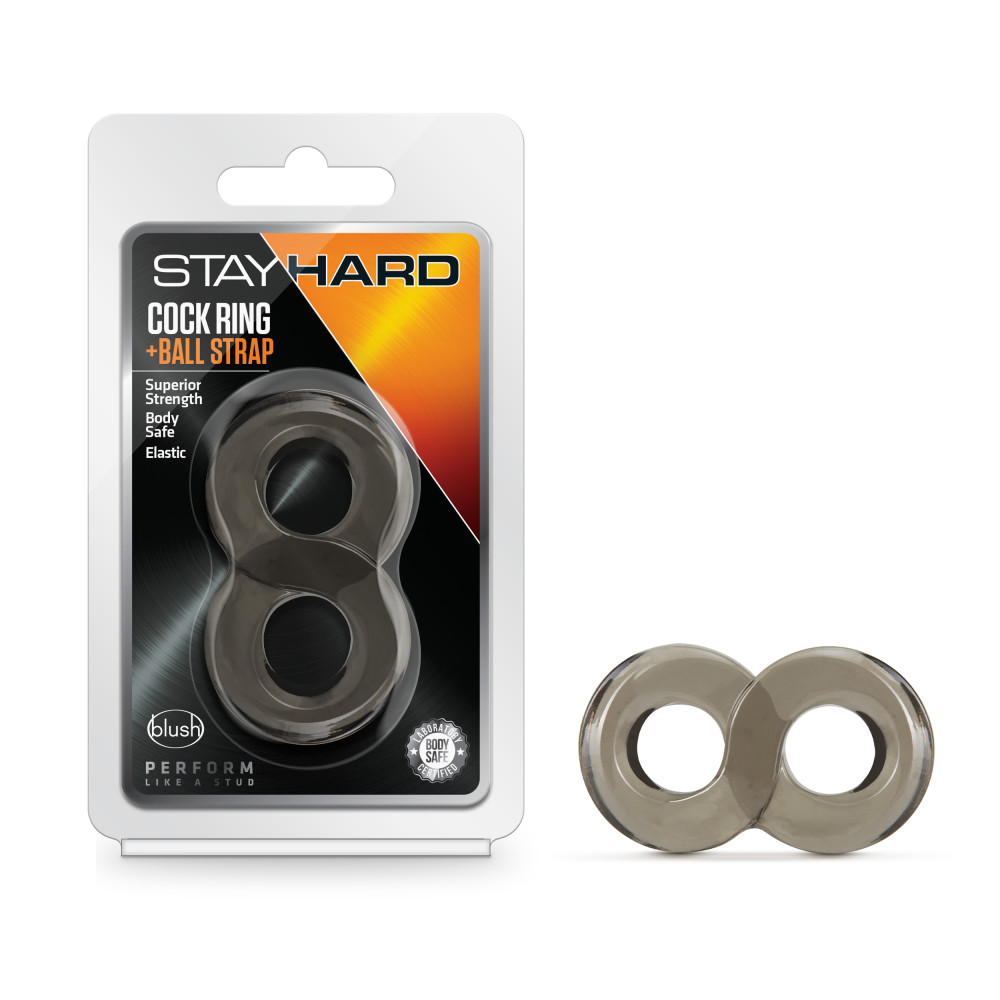 Blush - Stay Hard - Cock Ring and Ball Strap - Black - Cockrings