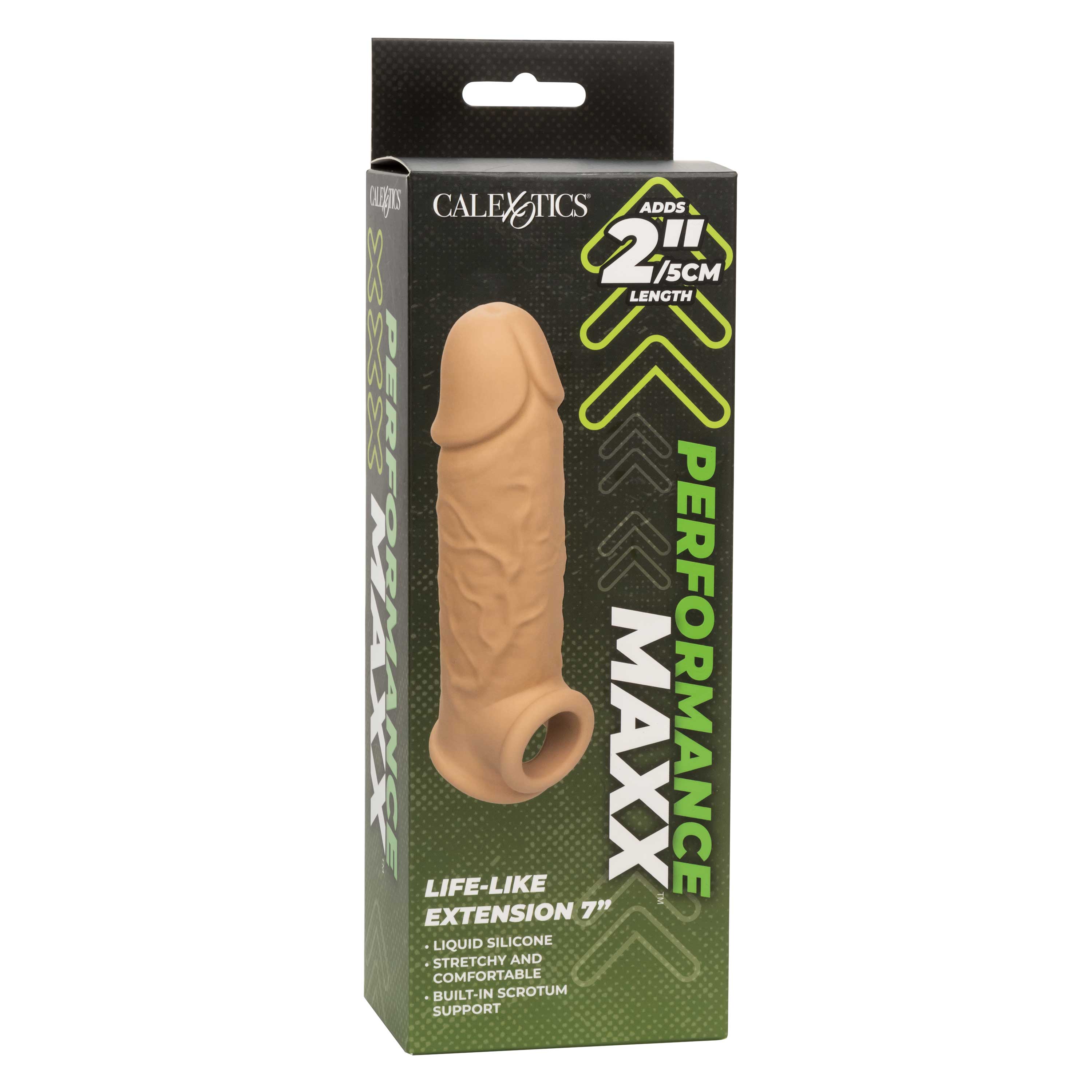 CalExotics - Performance Maxx Life-Like Extension 7 Inch - Ivory - Penis Extension & Sleeves