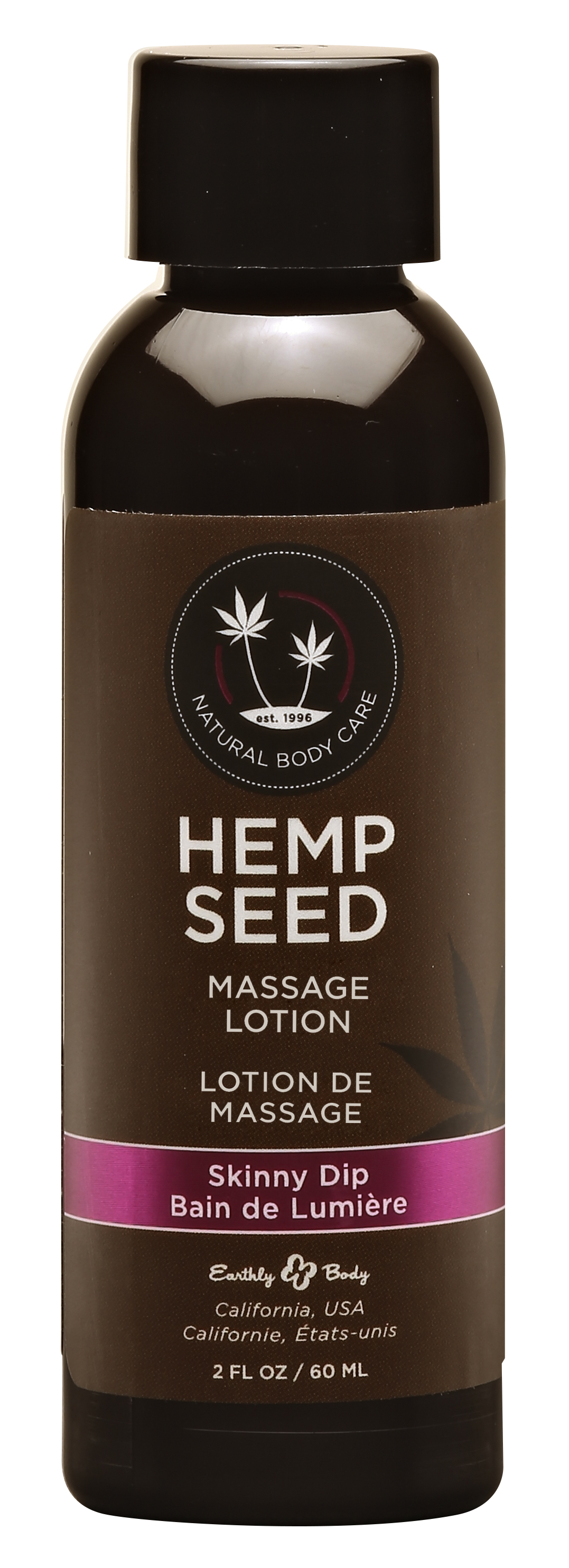Earthly Body - Hemp Seed Massage Lotion - Skinny Dip - 2 Fl. Oz. / 60 ml - Bath & Body