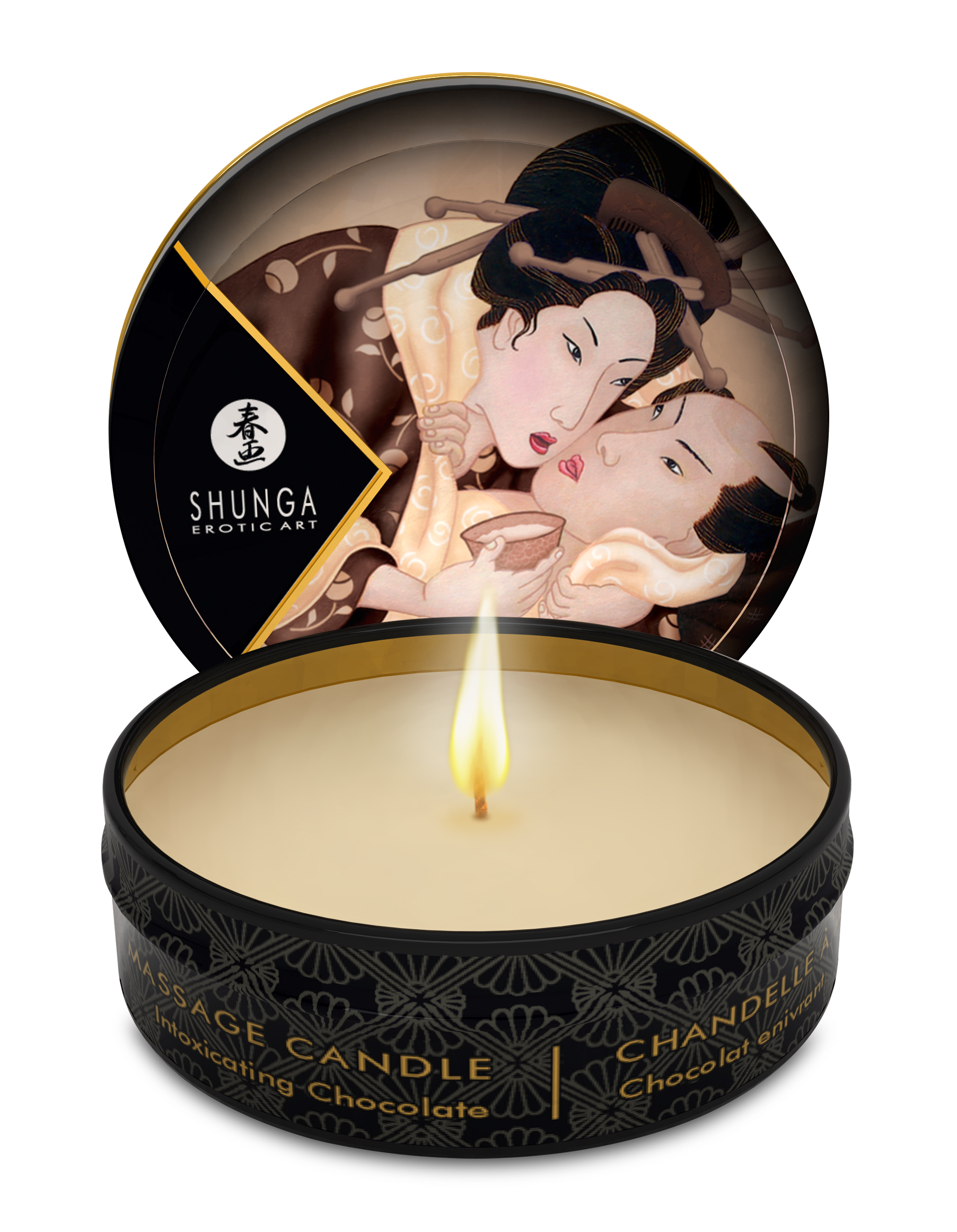 Shunga - Mini Massage Candle - Excitation - Intoxicating Chocolate - 1 Fl. Oz. - Bath & Body