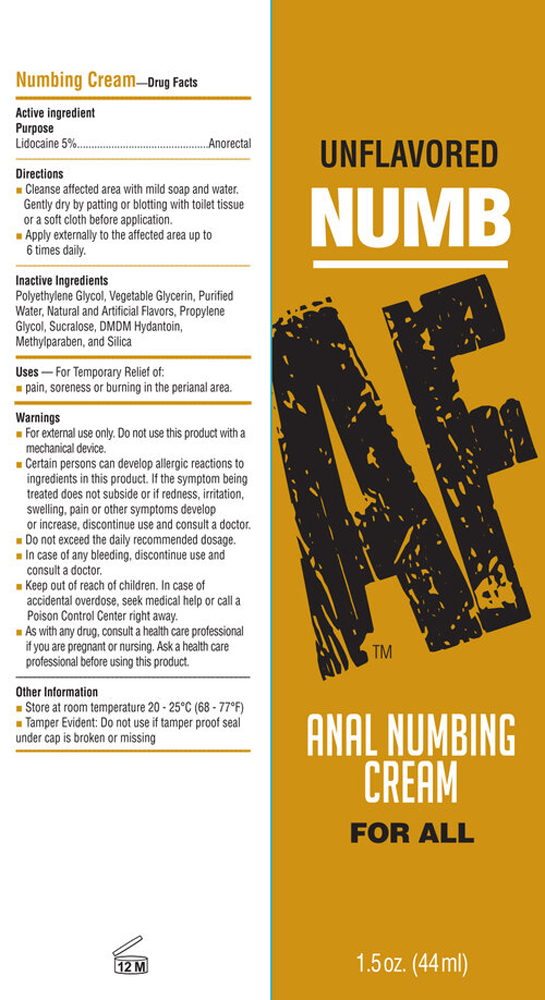 Little Genie - Numb Af - Anal Desensitizing Gel - Unflavored - 1.5 Fl. Oz. - Lubricants, Creams & Glides