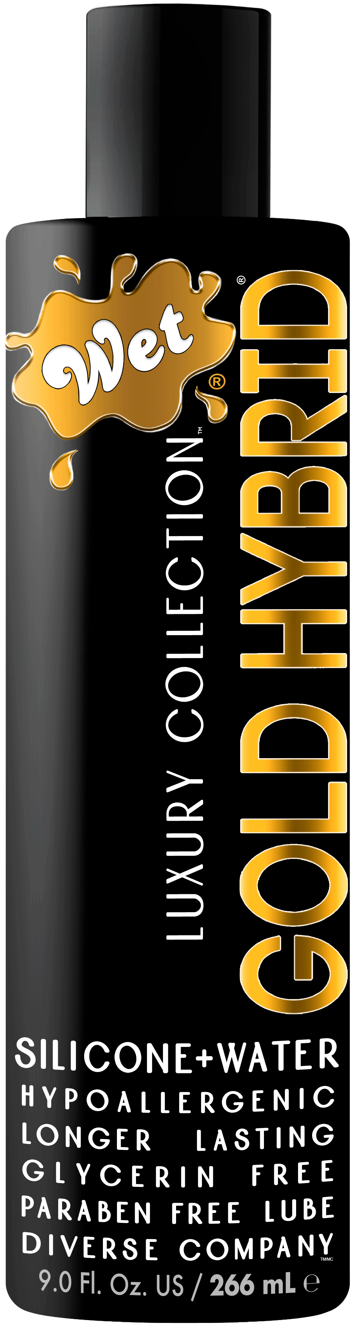 Wet - Wet Gold Hybrid Water Silicone Blend - 9 Fl. Oz. - Lubricants, Creams & Glides