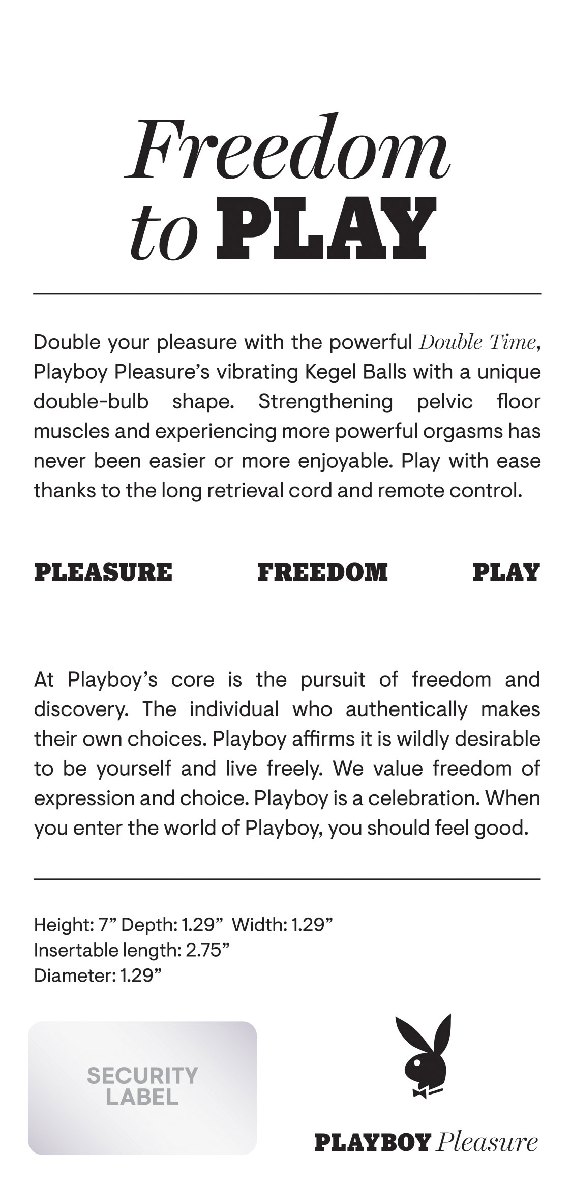 Playboy - Playboy Double Time Rechargeable Remote Controlled Vibrating Silicone Dual Kegel Balls Acai - Vibrators - Silicone