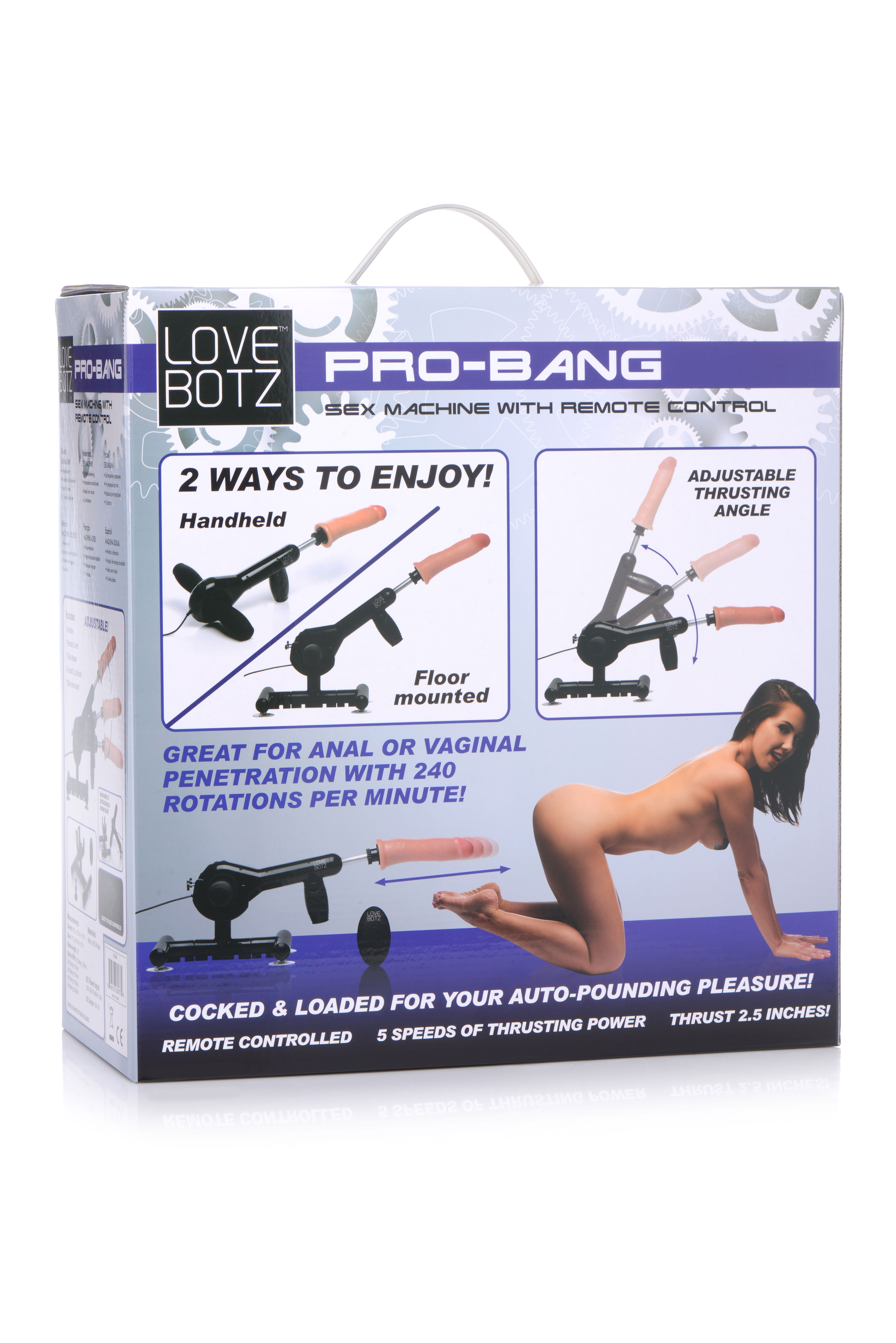 XR Brands - Pro-Bang Sex Machine With Remote Control - Bedroom Play Gear