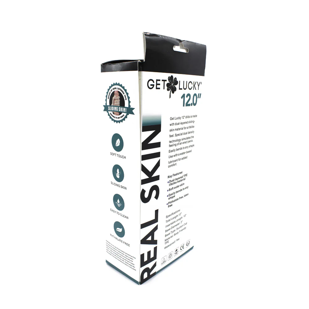 Viben - Real Skin 12” Dual Layer Dildo - Beige - Dildos & Dongs