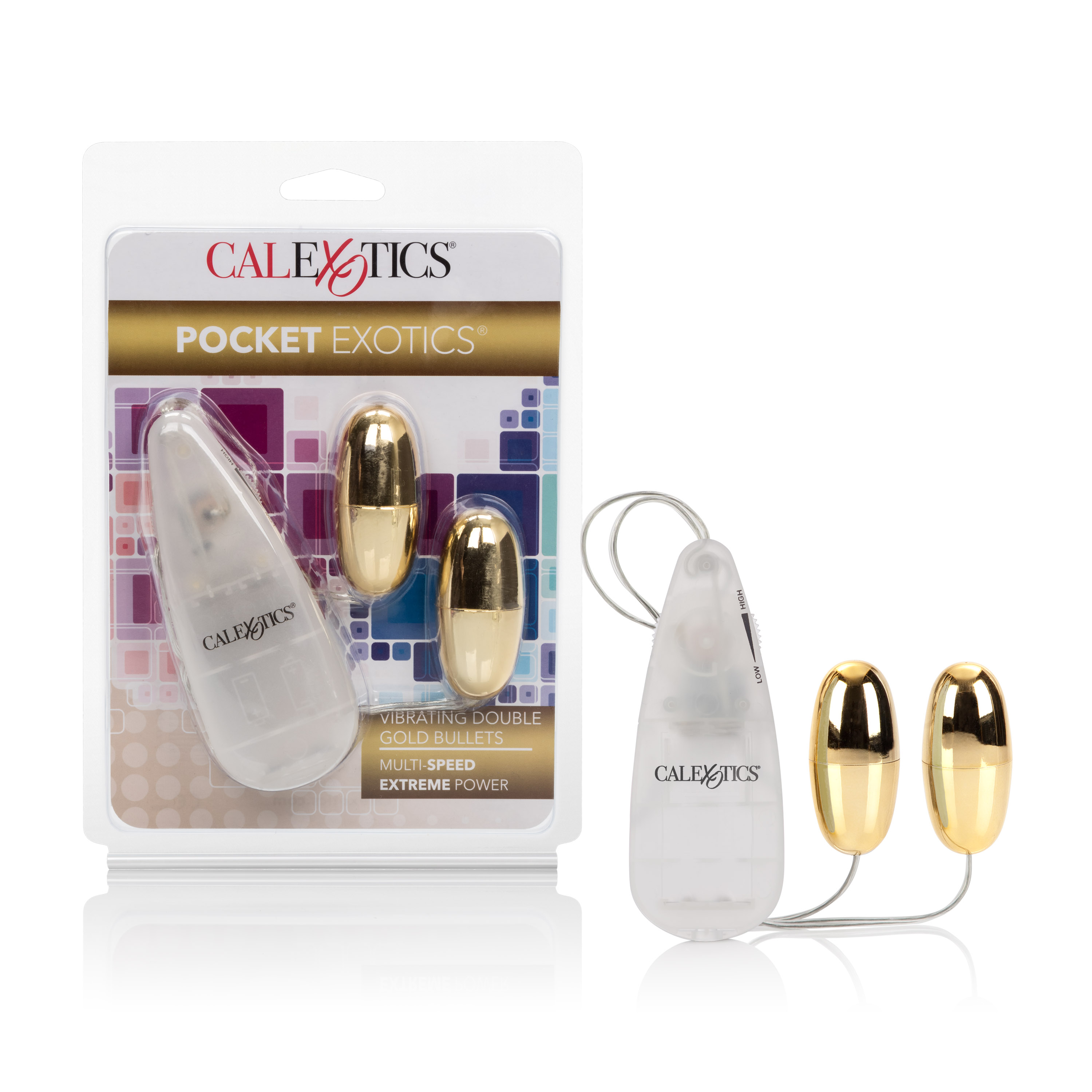 CalExotics - Pocket Exotics Double Gold Bullet - Clit Stimulators