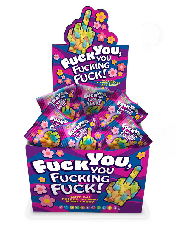 Little Genie - Fuck You, You Fucking Fuck! Candy - Display of 100pcs - Displays-Bowls & Wall Displays
