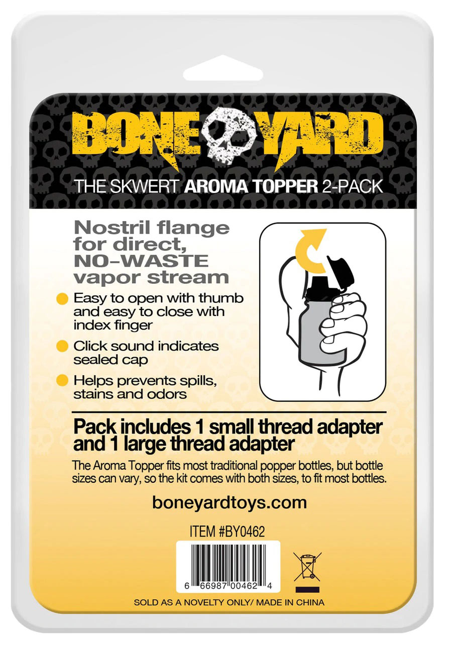 Rascal - The Skwert Aroma Topper - 2 Pack - 1 Small and 1 Large Thread Adapter - Anal Toys & Stimulators