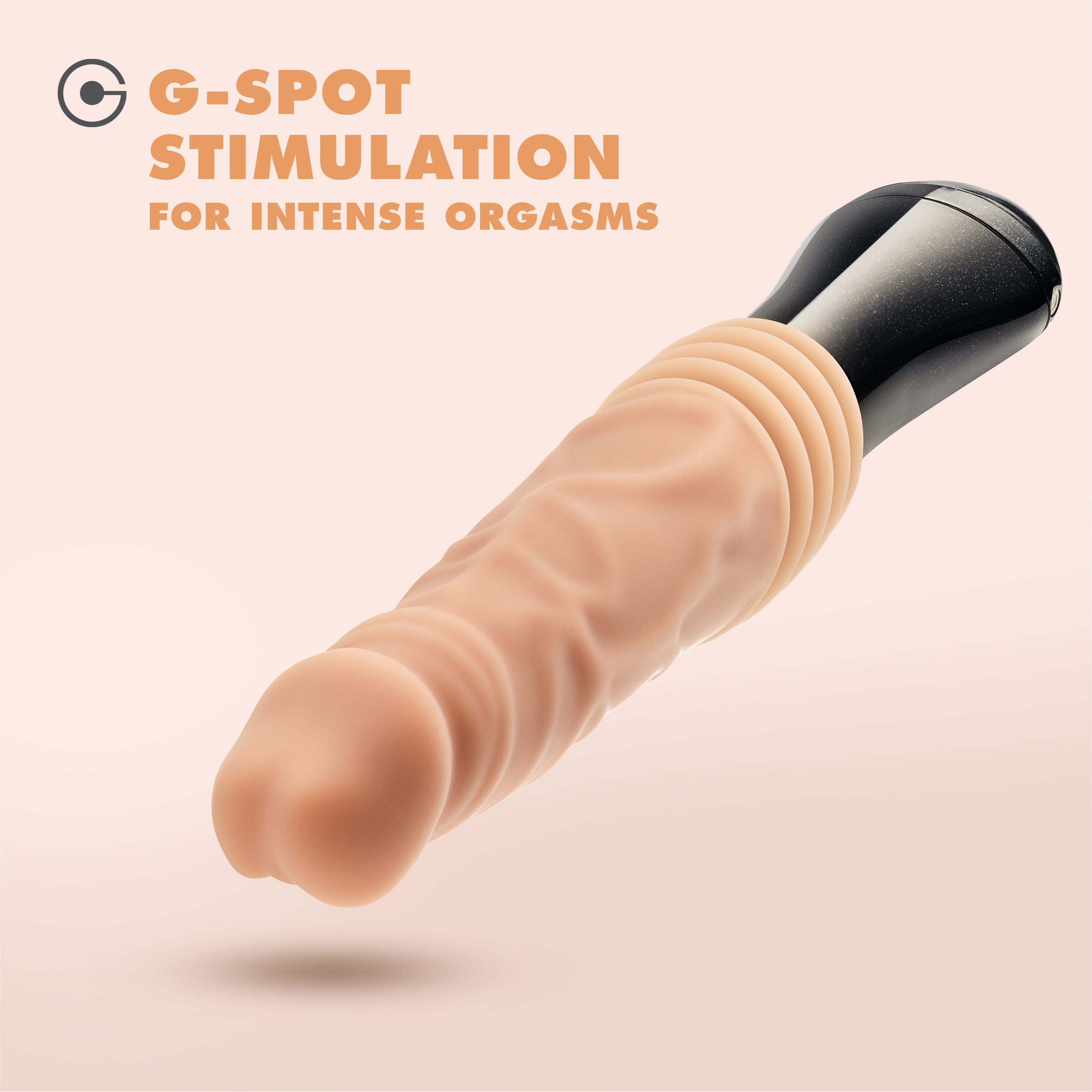 Blush - Dr. Skin Silicone - Dr. Knight - Thrusting Gyrating Vibrating Dildo - Beige - Eco-Friendly