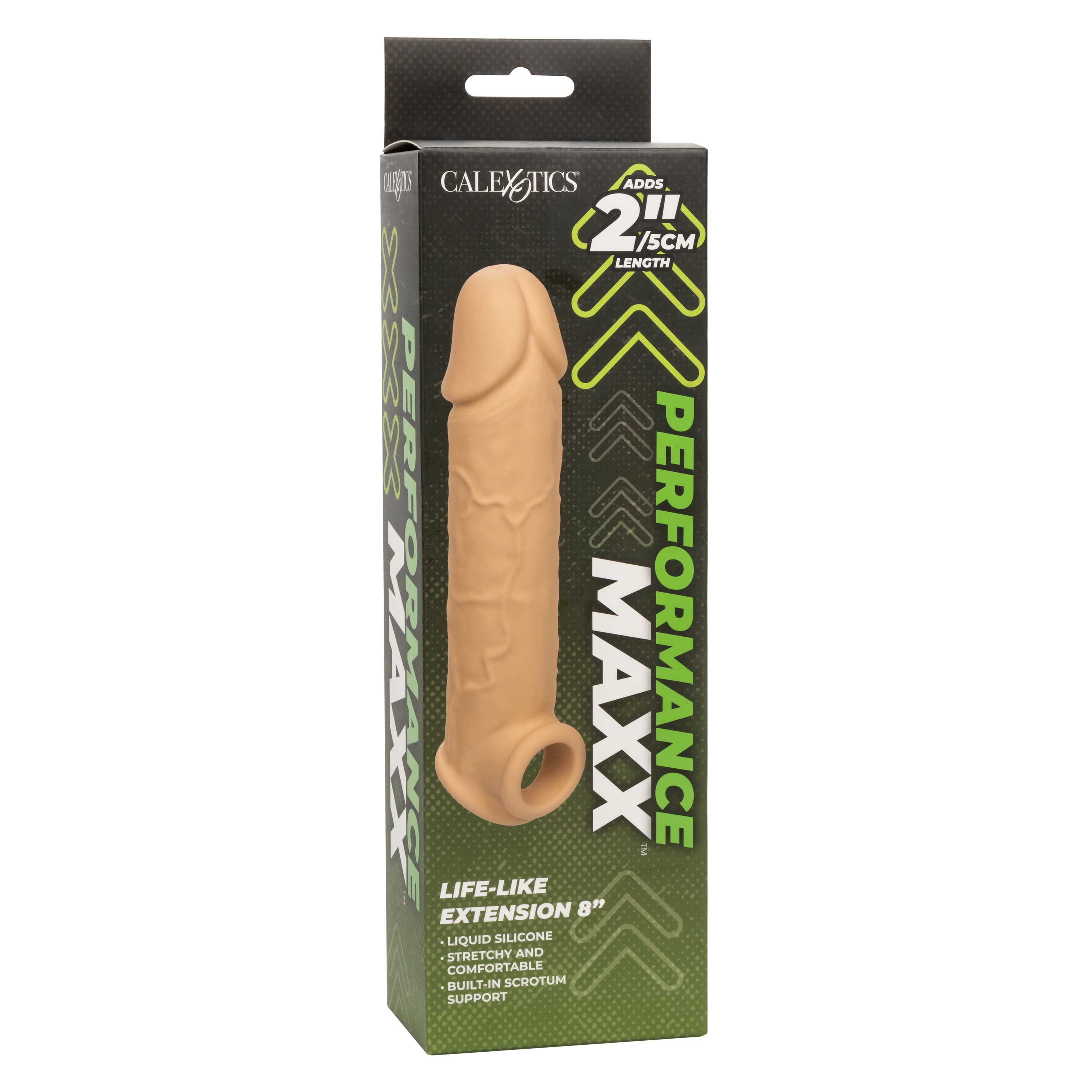 CalExotics - Performance Maxx Life-Like Extension 8 Inch - Ivory - Penis Extension & Sleeves