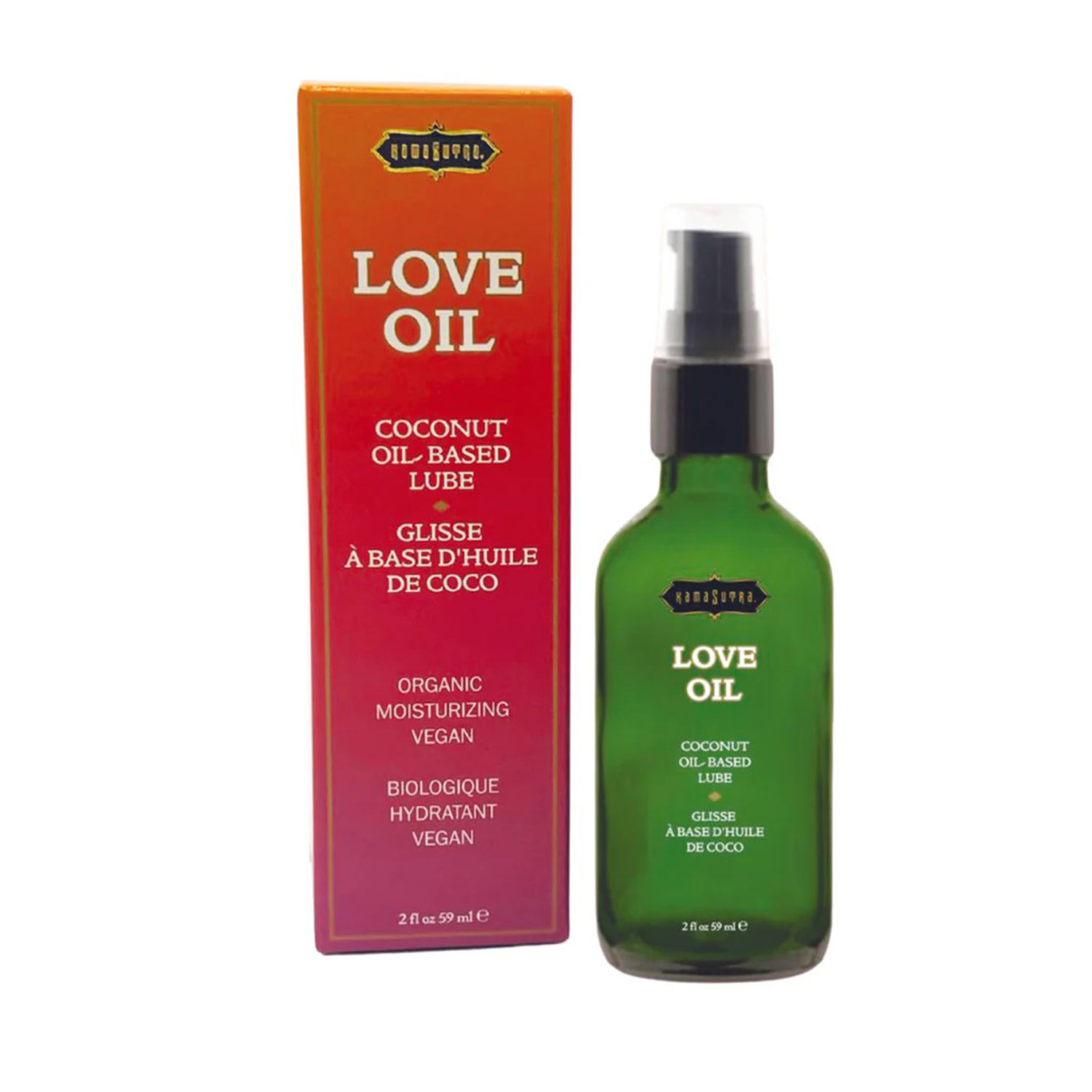 Kama Sutra - Love Oil Coconut Oil Based 2 Oz - Lubricants, Creams & Glides