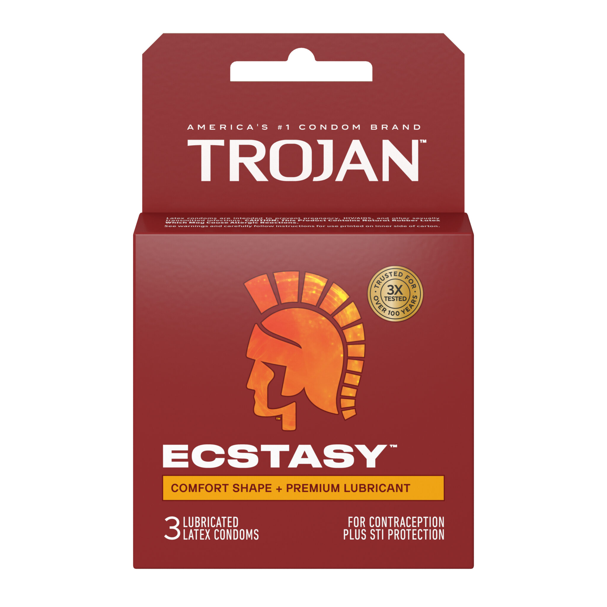 Paradise Marketing - Trojan Ultra Ribbed Ecstasy - 3 Pack - Condoms