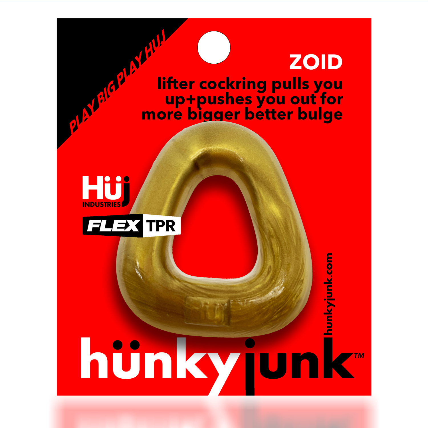 Oxballs - Hunkyjunk Zoid Trapezoid Lifter Cockring Bronze Metallic - Cockrings - TPE/TPR/Elastomers