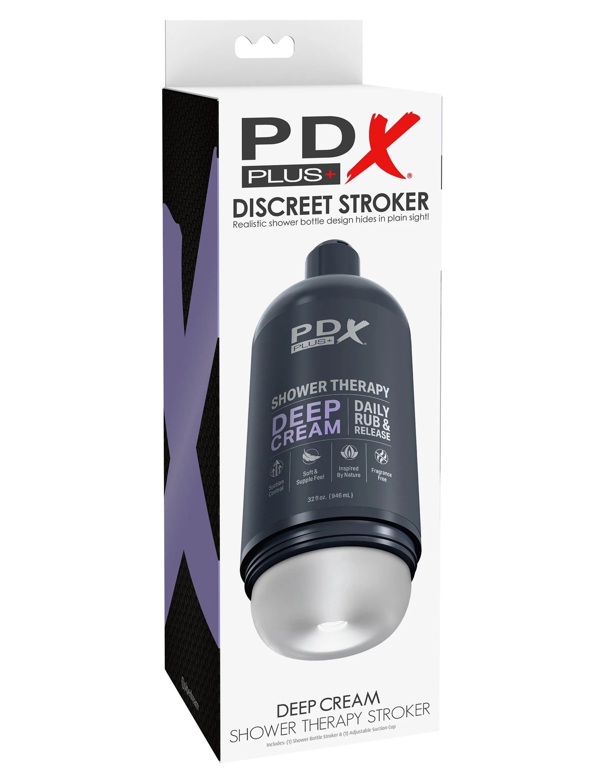 PDX Brands - PDX Plus Shower Therapy Deep Cream Frosted - Masturbation Aids for Males - TPE/TPR/Elastomers