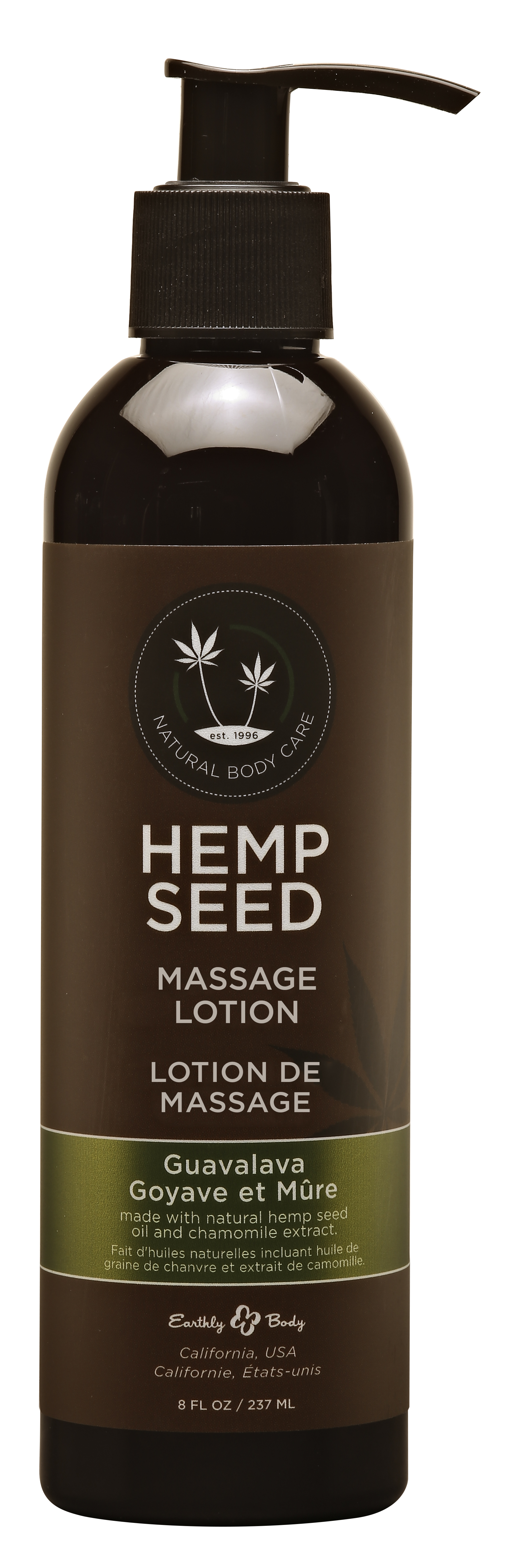 Earthly Body - Hemp Seed Massage Lotion - Guavalava - 8 Fl. Oz. - Bath & Body