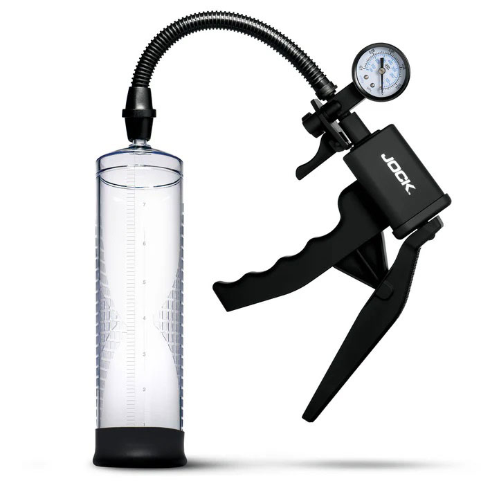 Curve Toys - Pump Up Penis Pump With Gauge and Trigger Handle - Clear - Pumps & Enlargers