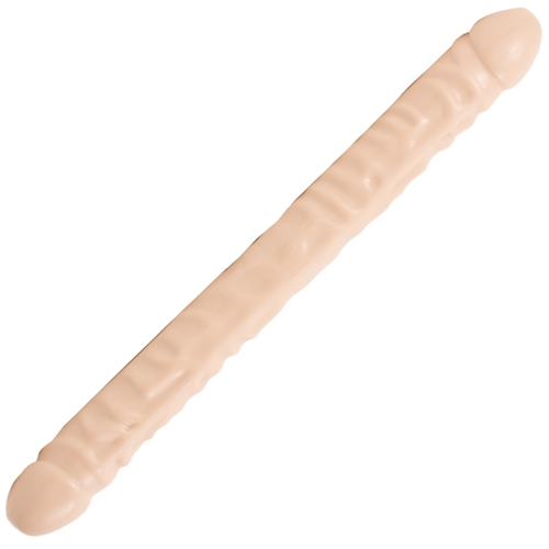 Doc Johnson - Double Header 18 Inches Veined - White - Dildos - PVC