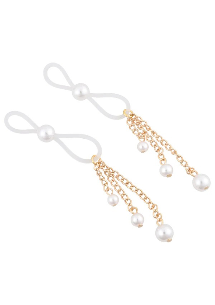 Sportsheets - Sportsheets Sex & Mischief Pearl Nipple Ties - Bondage & Fetish Toys - Metal