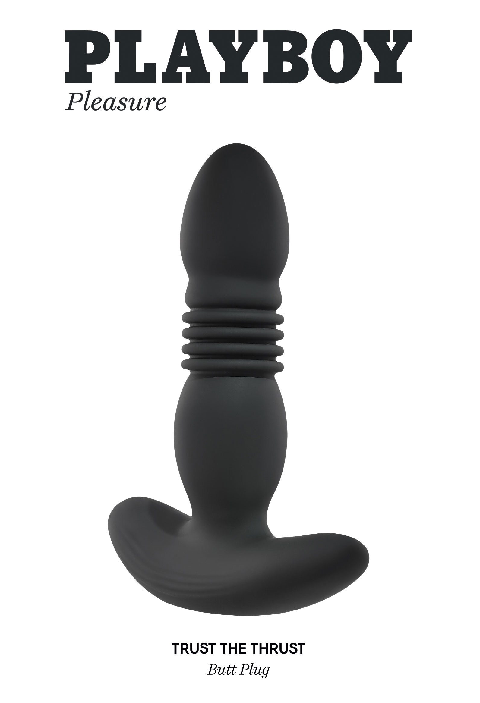 Playboy Playboy Trust The Thrust Thrusting Vibrating Anal Plug Black